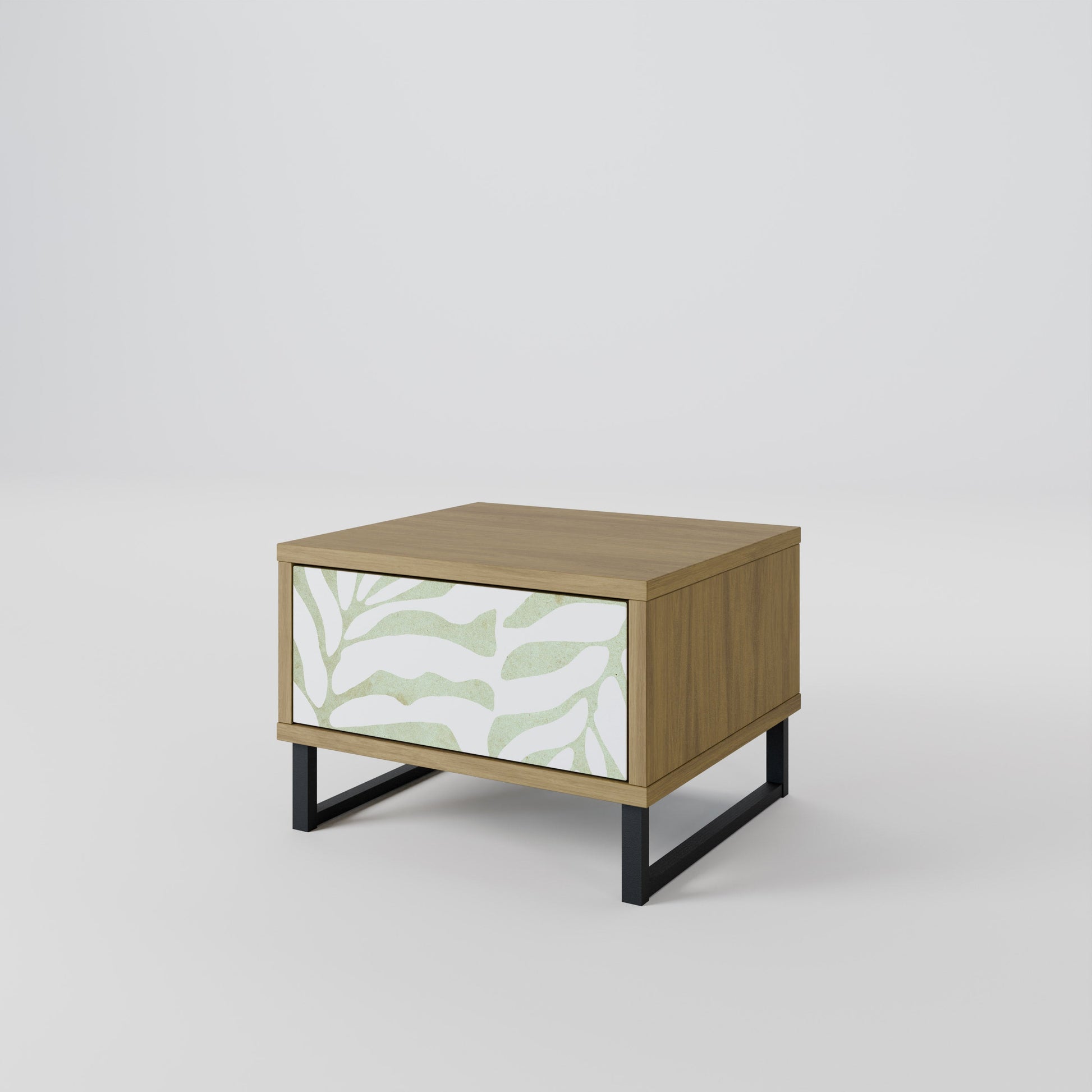 BOTANICAL SPARK Nightstand in Oak Effect
