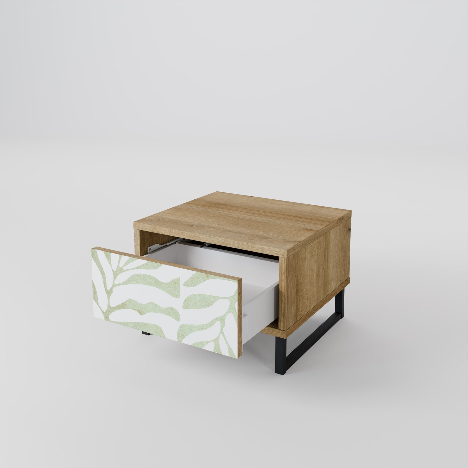 BOTANICAL SPARK Nightstand in Oak Effect