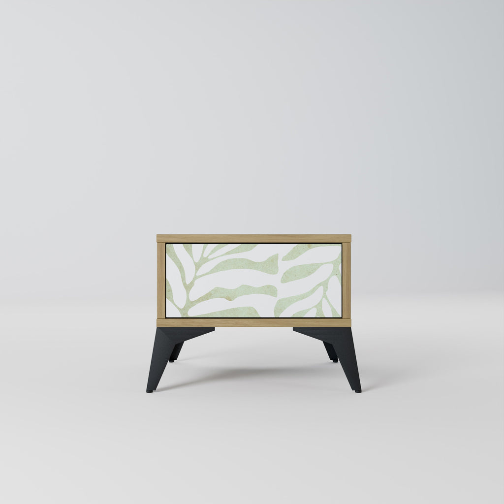 BOTANICAL SPARK Nightstand in Oak Effect