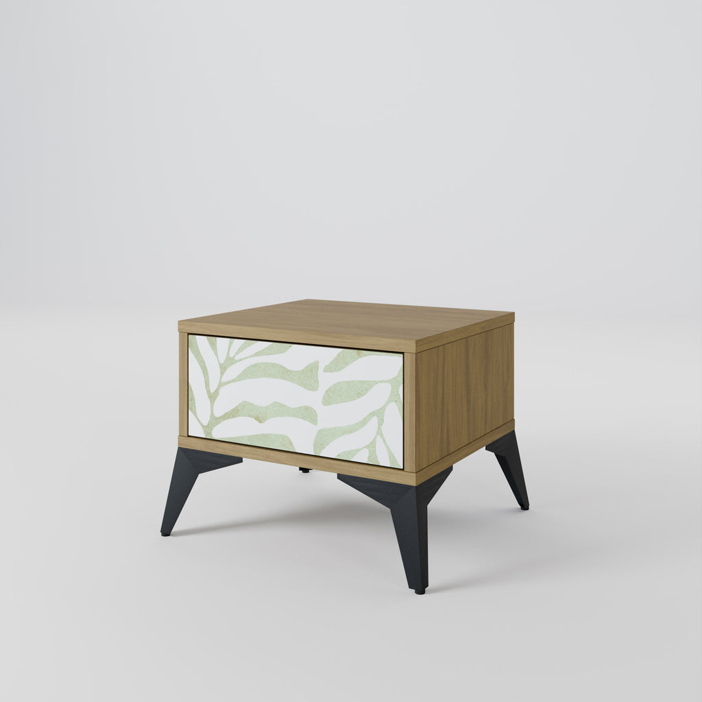 BOTANICAL SPARK Nightstand in Oak Effect