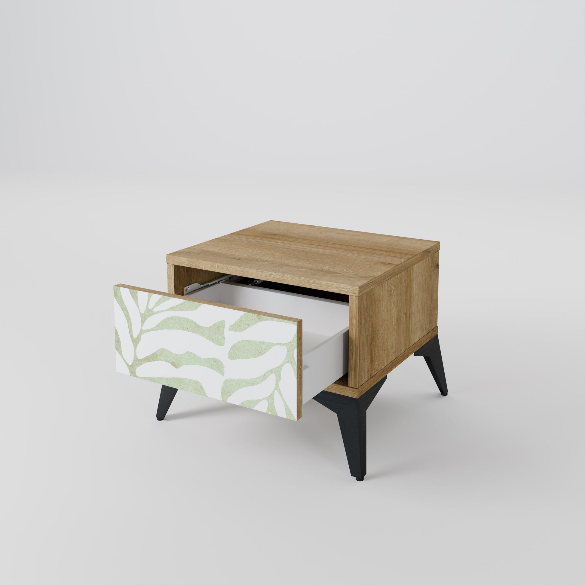 BOTANICAL SPARK Nightstand in Oak Effect