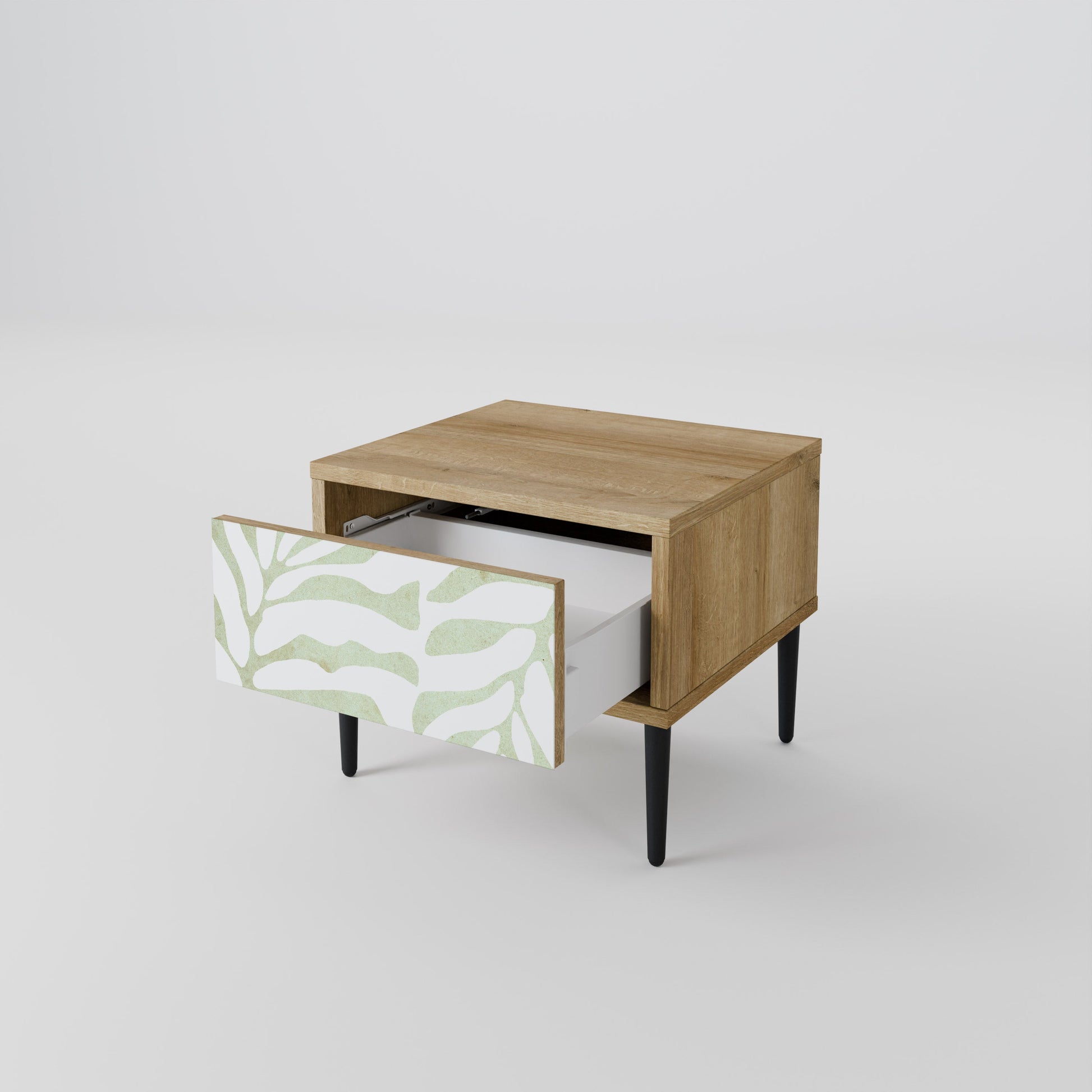 BOTANICAL SPARK Nightstand in Oak Effect