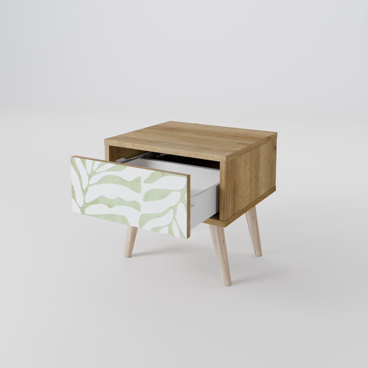 BOTANICAL SPARK Nightstand in Oak Effect