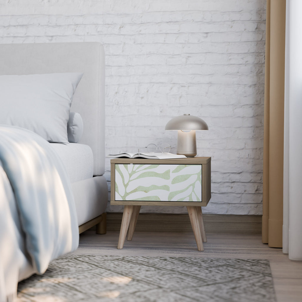 BOTANICAL SPARK Nightstand in Oak Effect