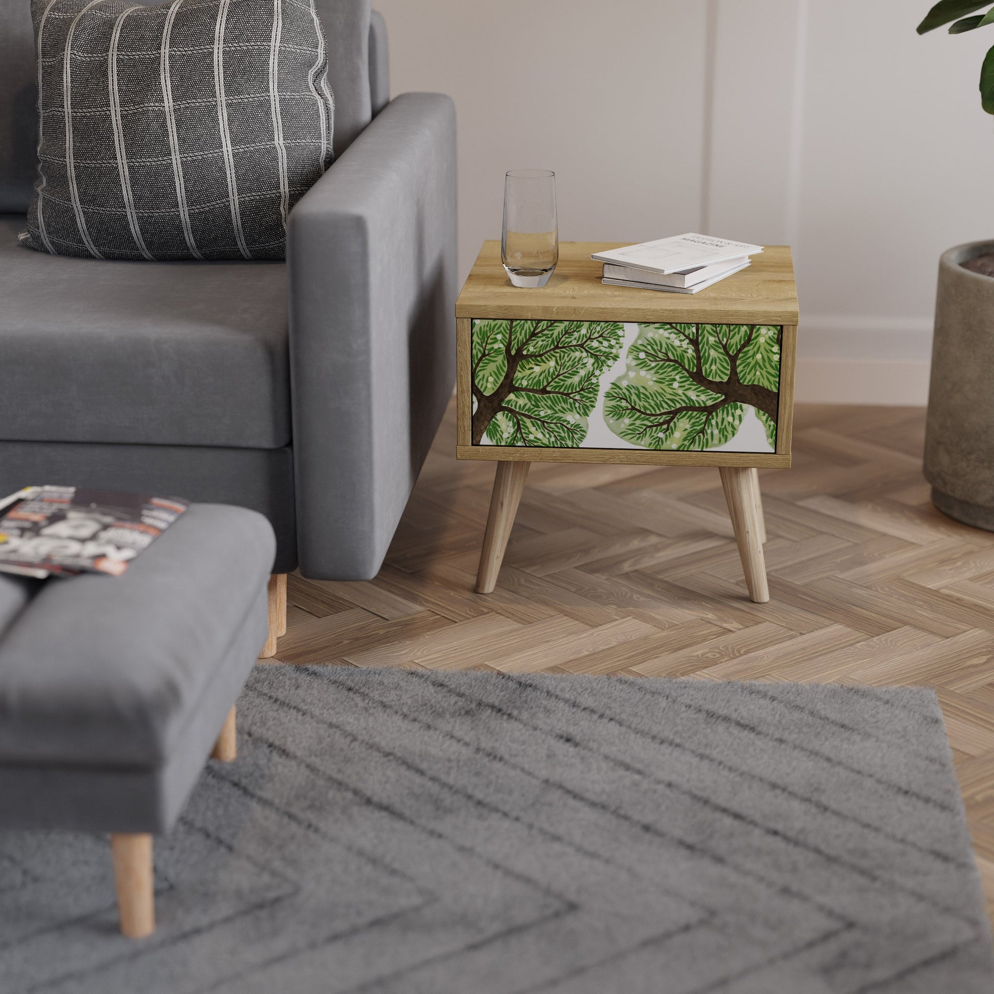 WILDERNESS DASH Nightstand in Oak Effect