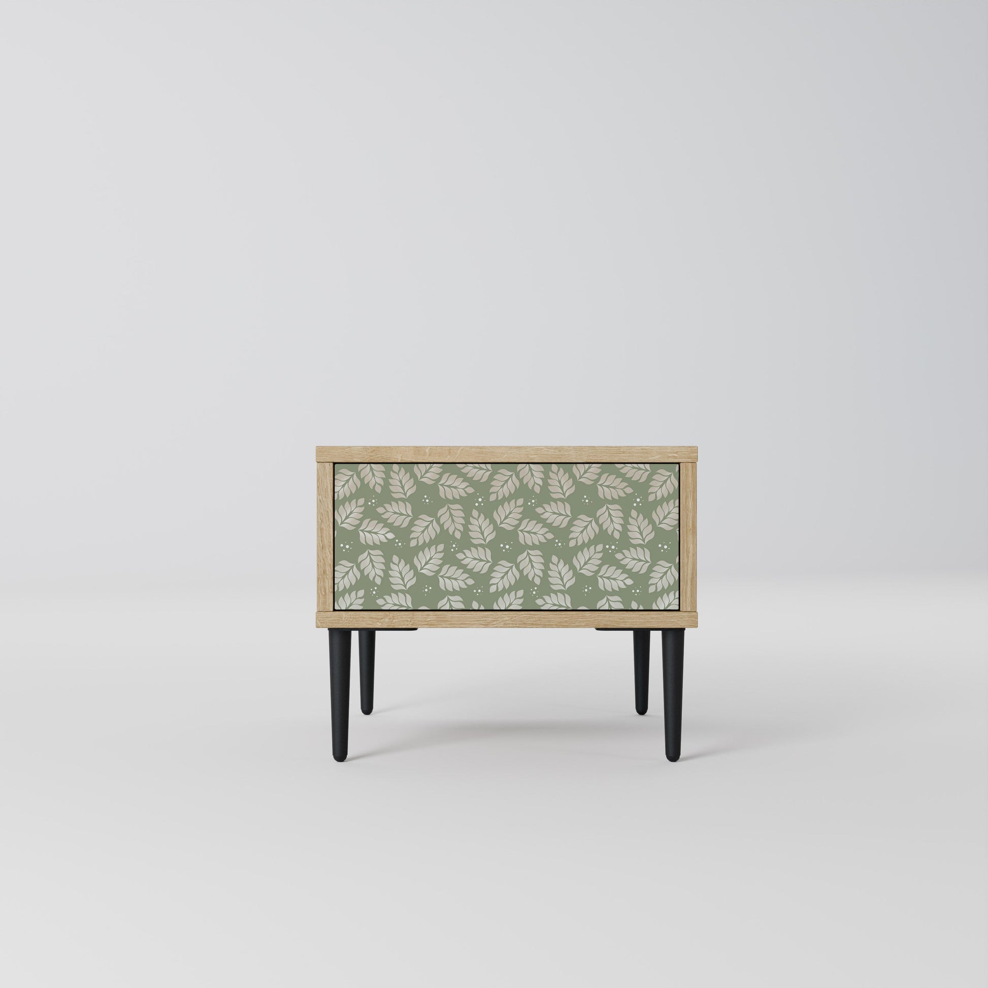 LEAVES ON GREEN Nightstand in Oak Effect