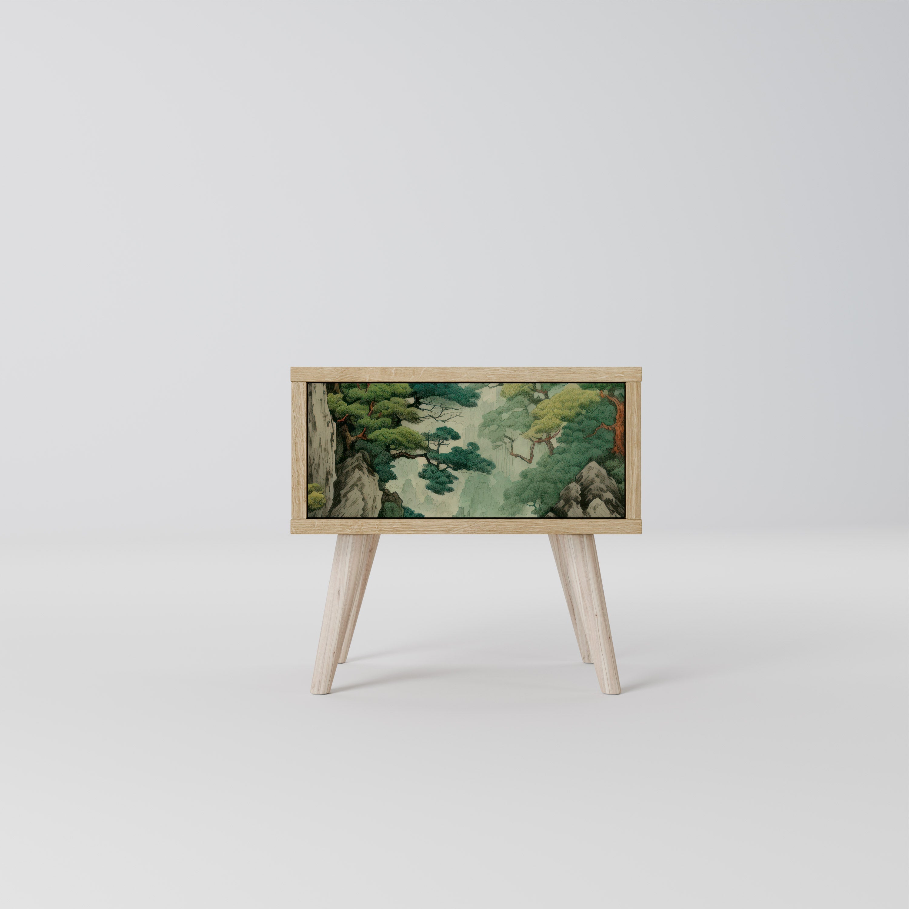 Table de chevet VERDURE ABYSS effet chêne