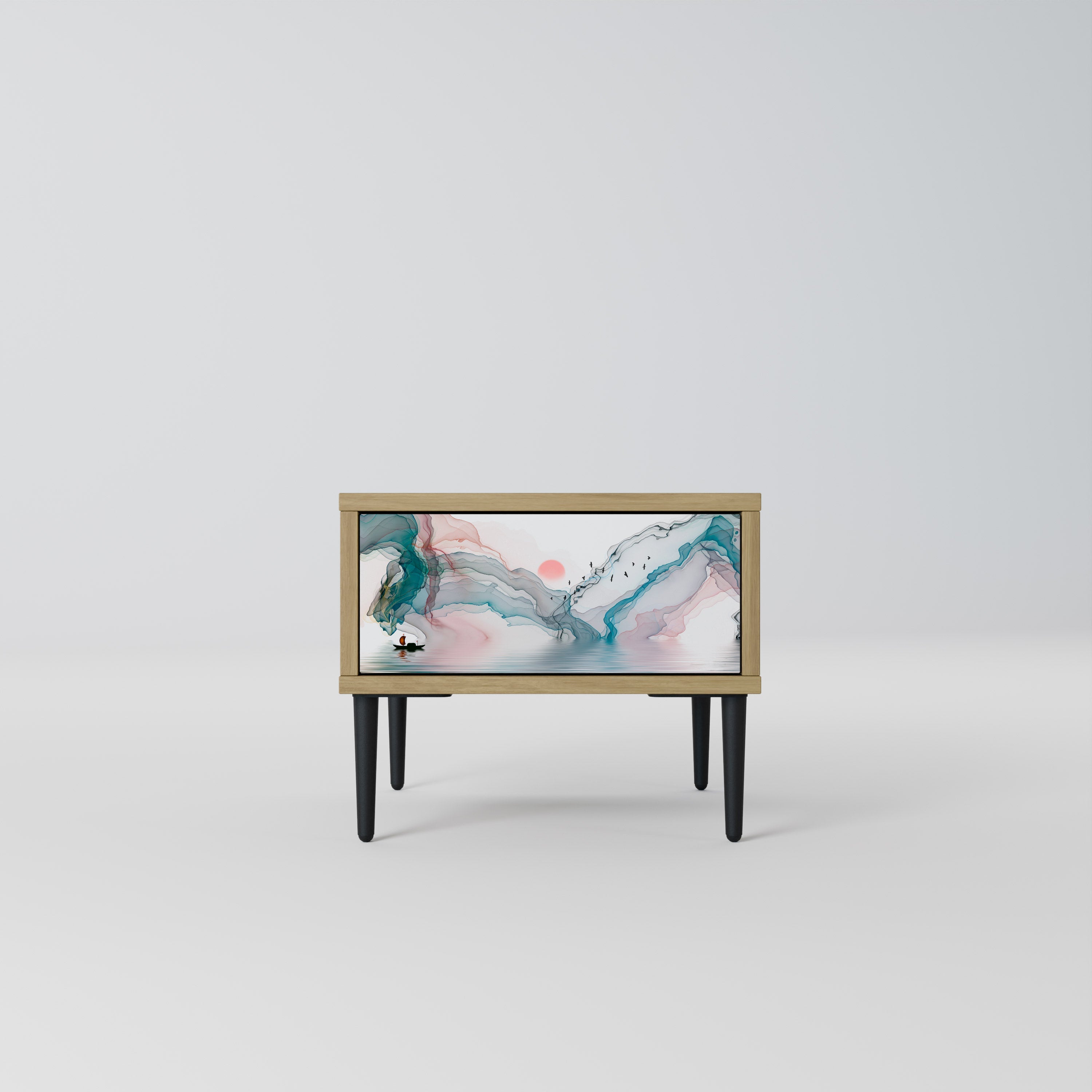 Table de chevet VELVET CROSSING effet chêne