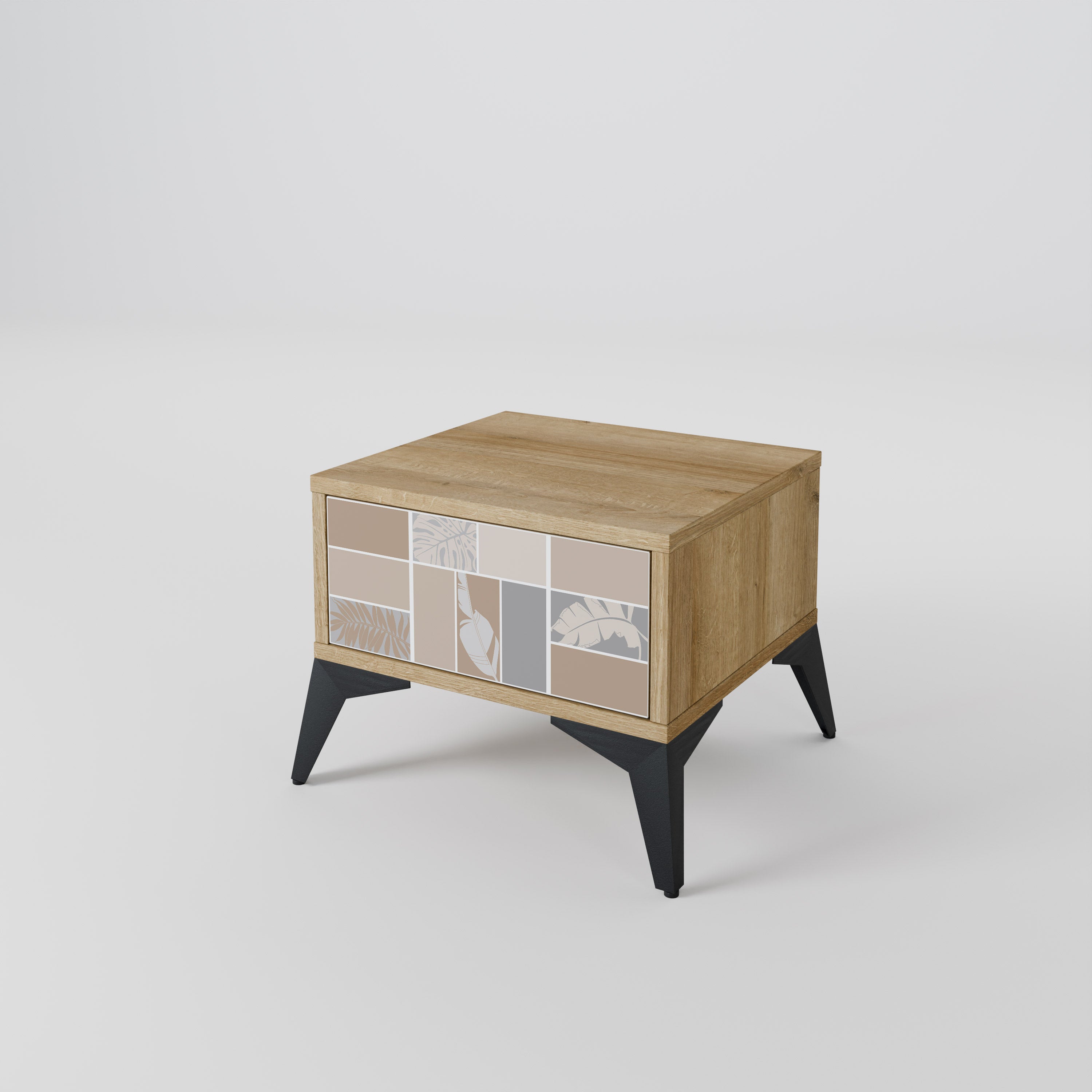 Table de chevet FORMES TROPICALES effet chêne