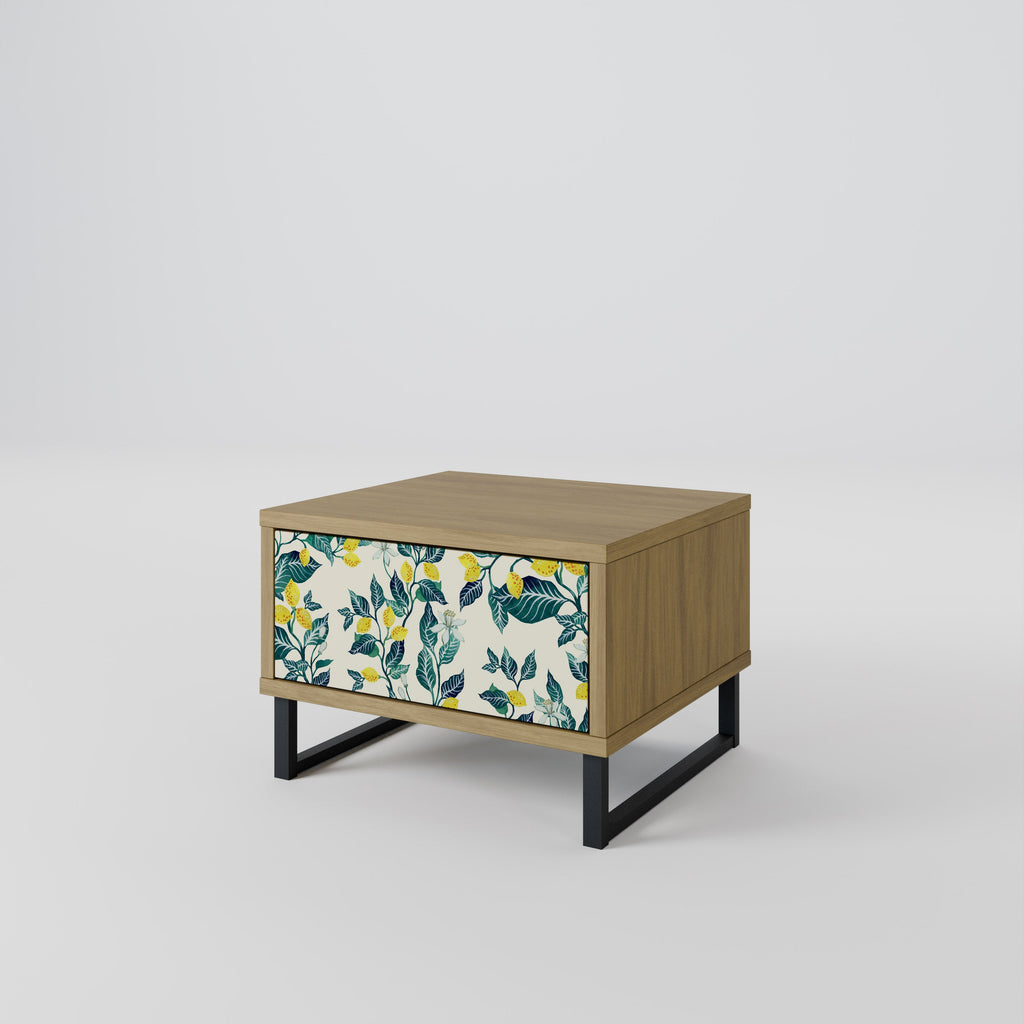 Table de chevet LEMON TREE effet chêne