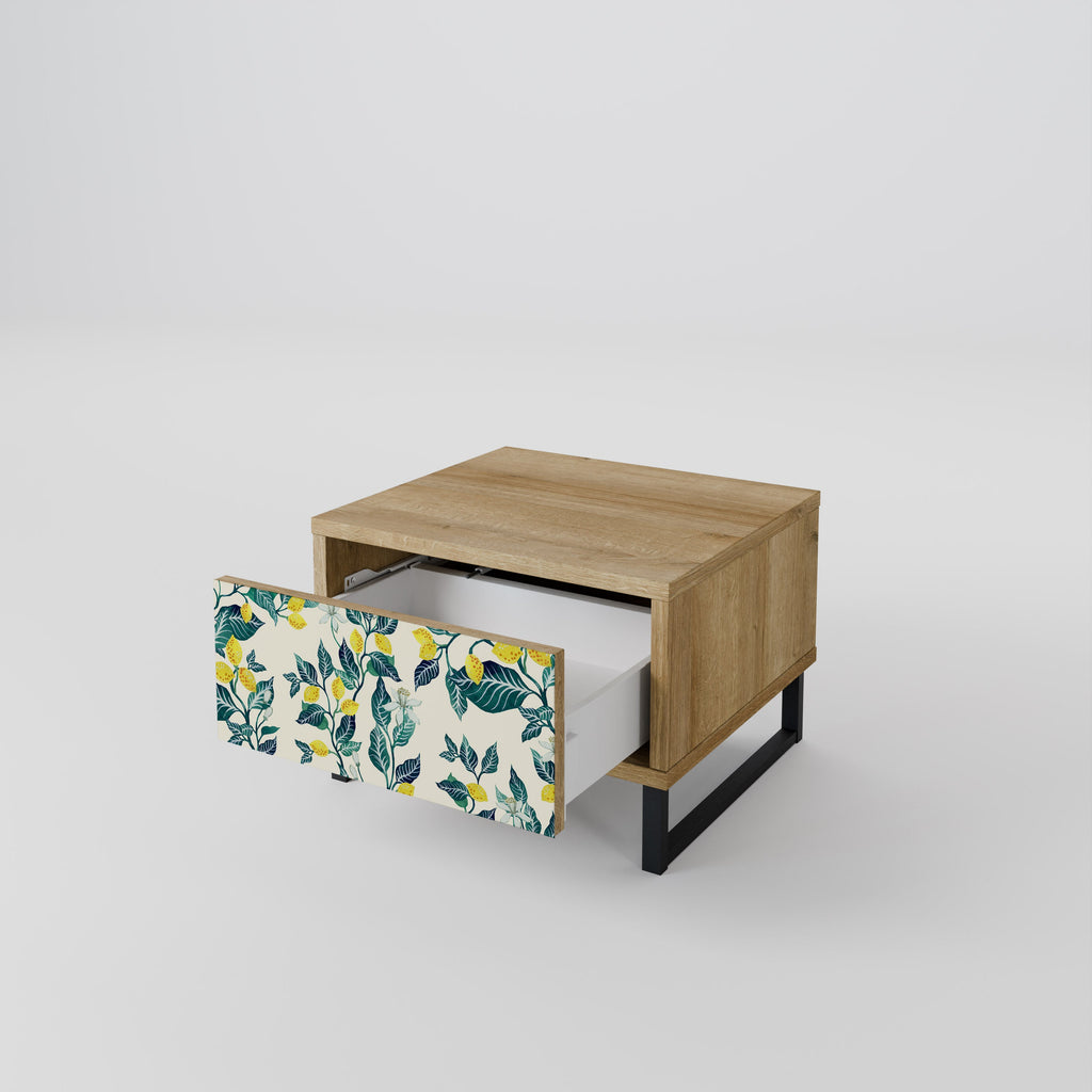 Table de chevet LEMON TREE effet chêne