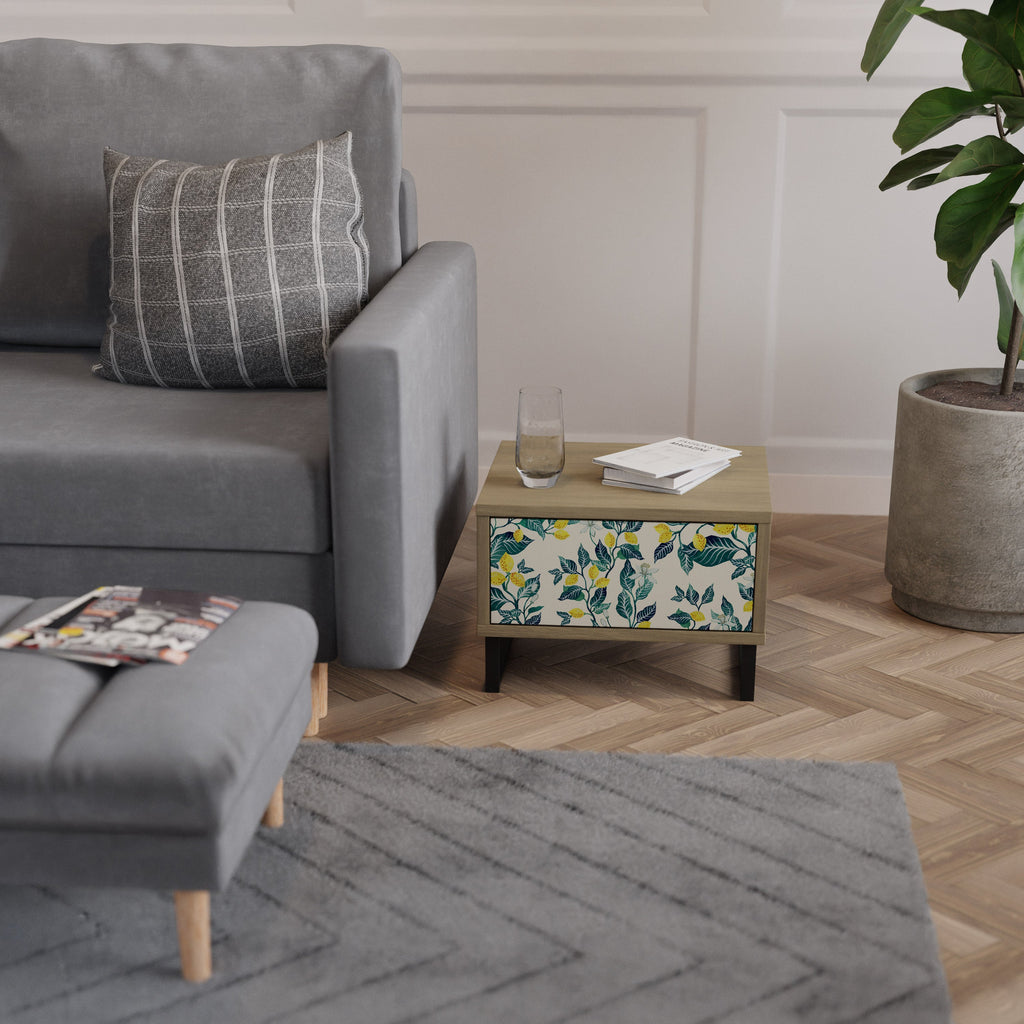 Table de chevet LEMON TREE effet chêne