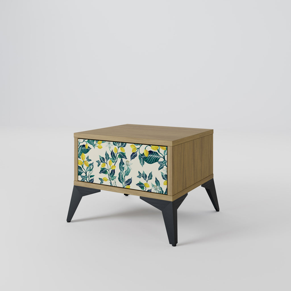 Table de chevet LEMON TREE effet chêne