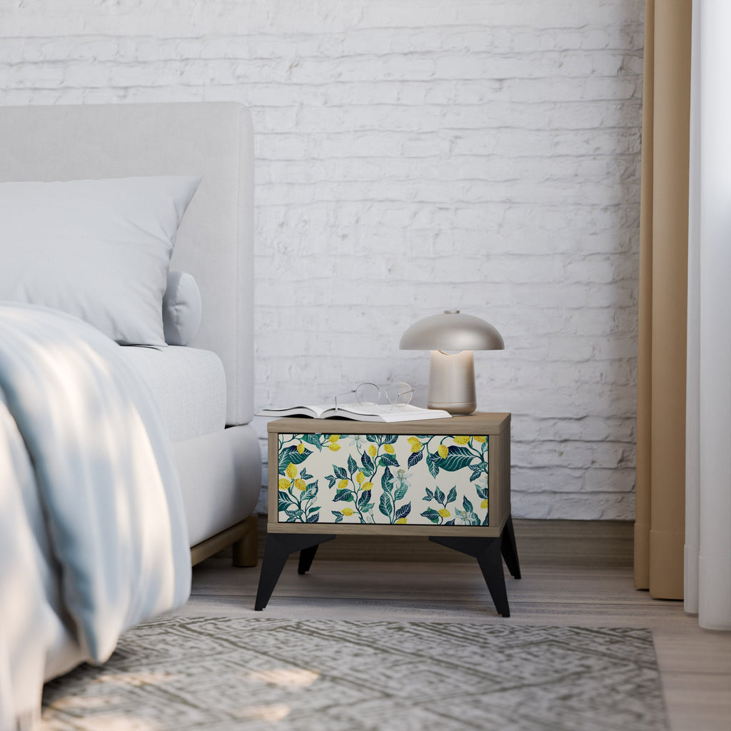 Table de chevet LEMON TREE effet chêne