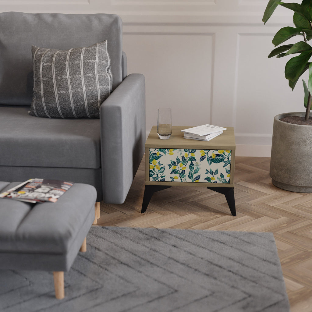 Table de chevet LEMON TREE effet chêne