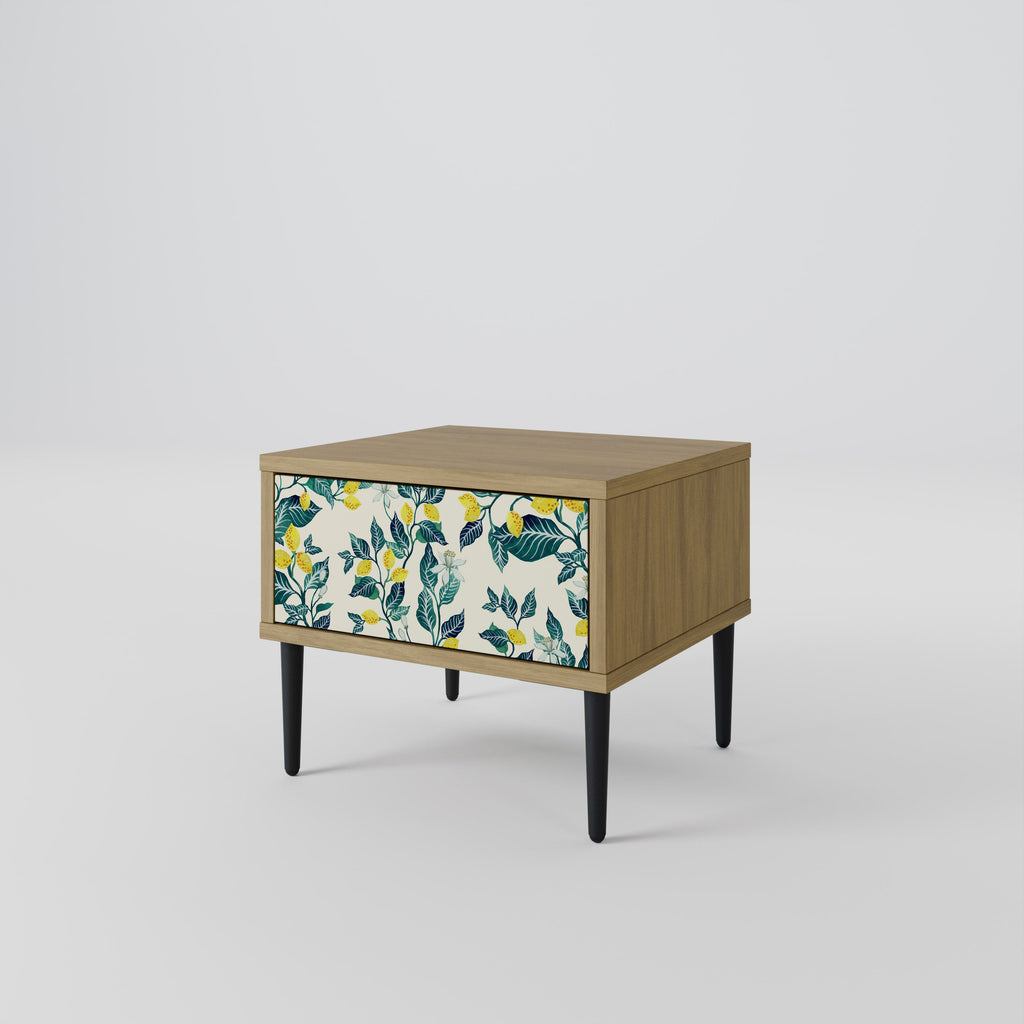 Table de chevet LEMON TREE effet chêne