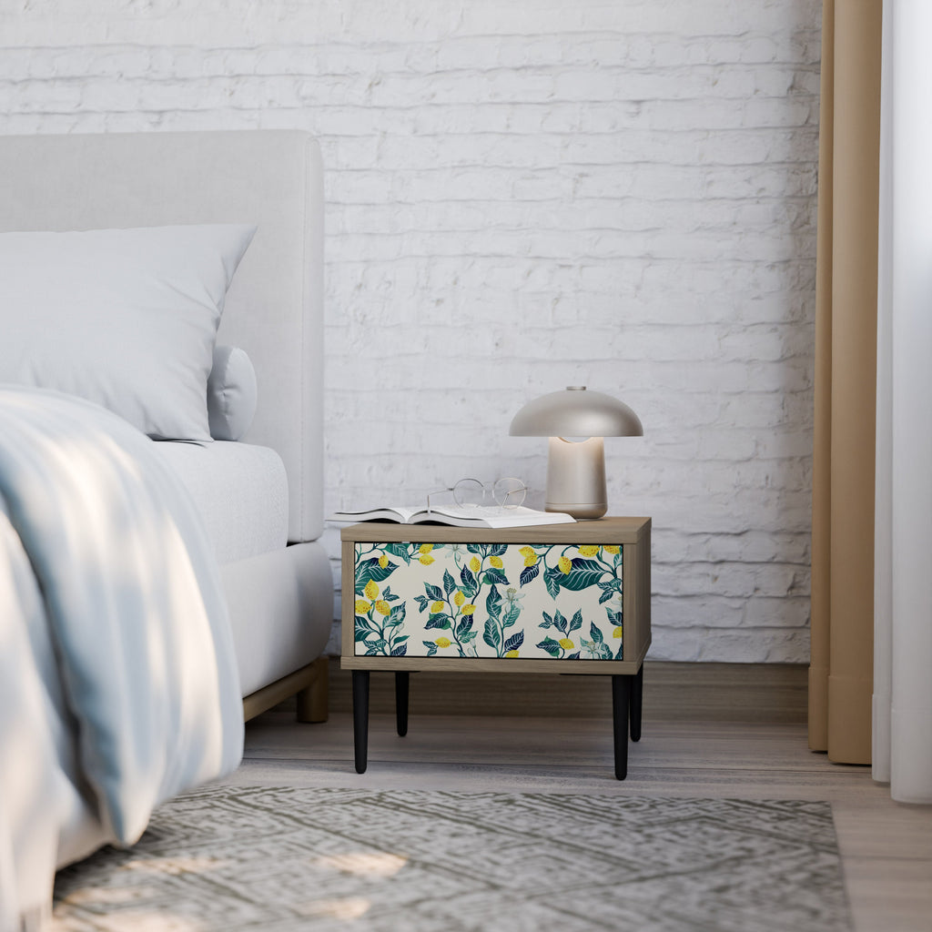 Table de chevet LEMON TREE effet chêne