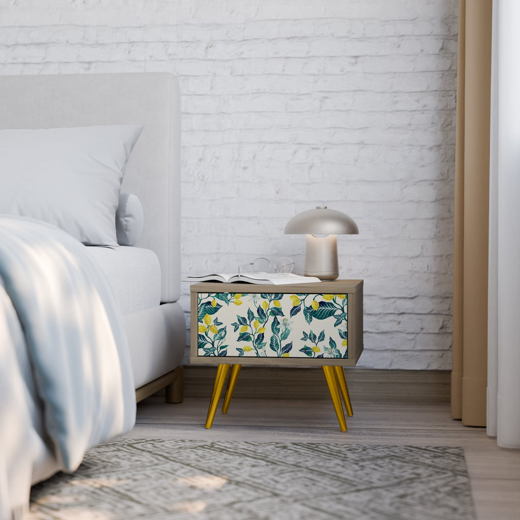 Table de chevet LEMON TREE effet chêne