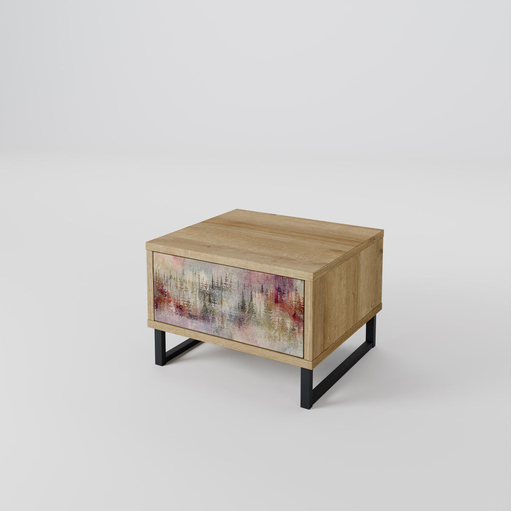 Table de chevet VEILED SUMMIT effet chêne