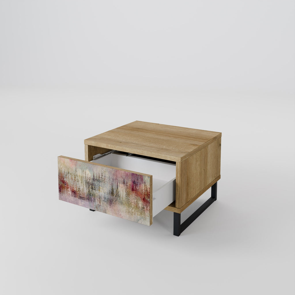 Table de chevet VEILED SUMMIT effet chêne