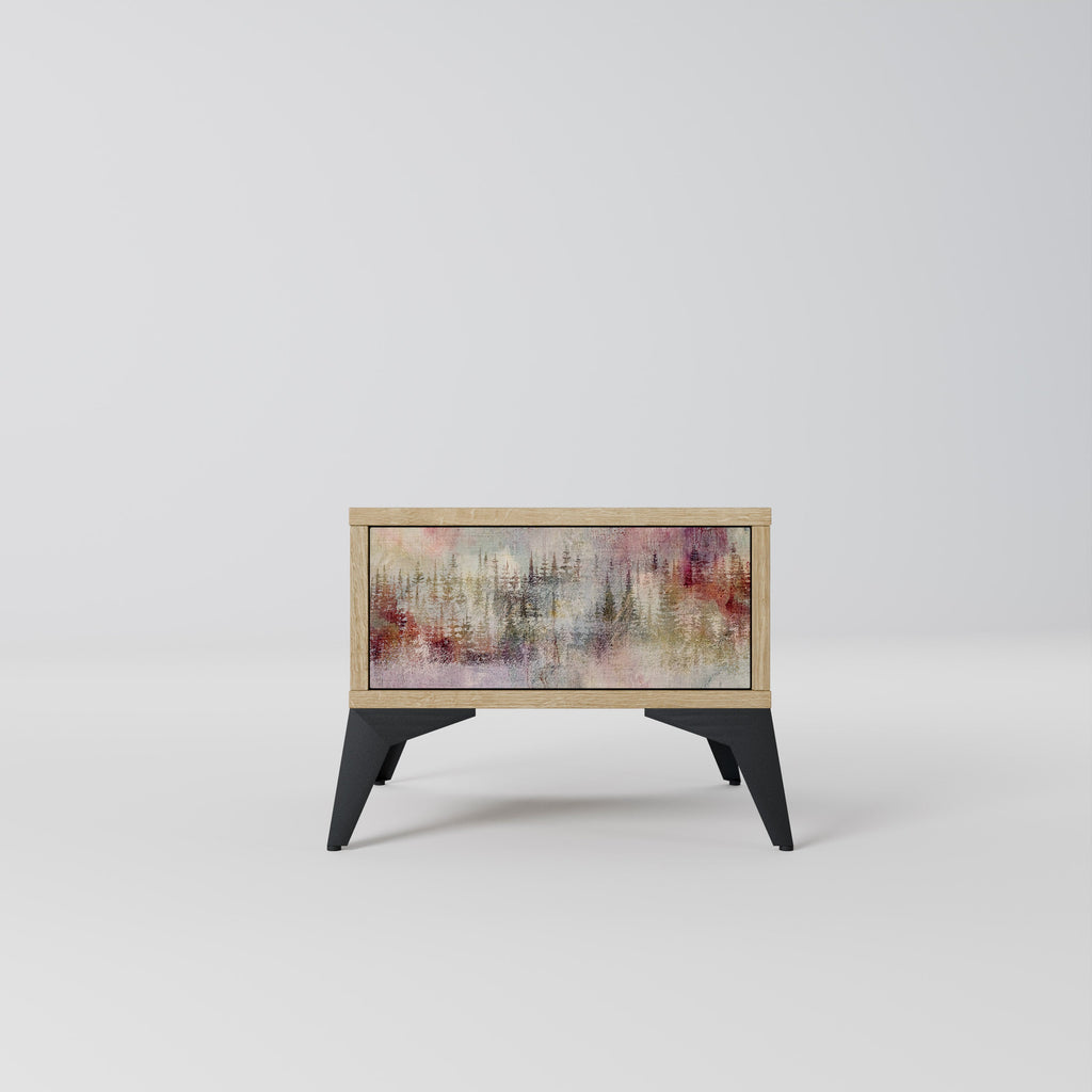 Table de chevet VEILED SUMMIT effet chêne