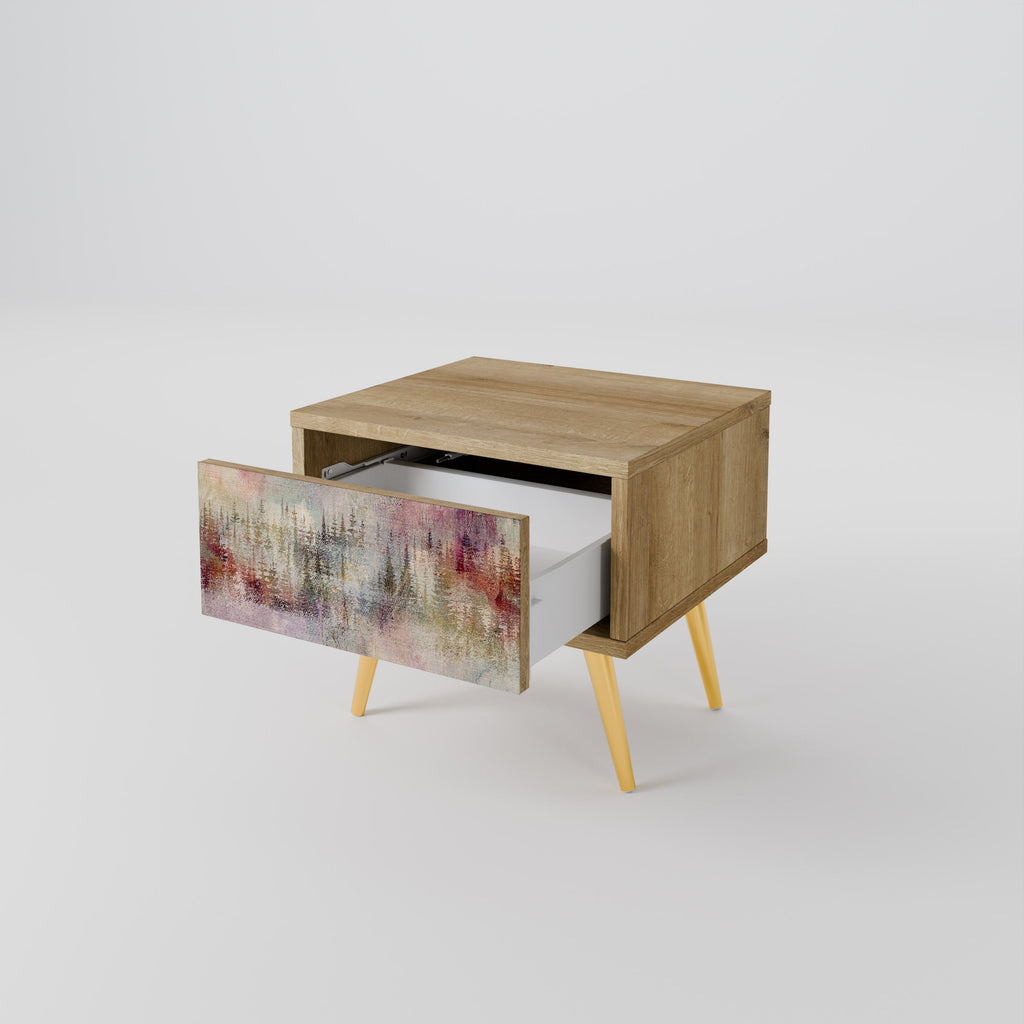 Table de chevet VEILED SUMMIT effet chêne