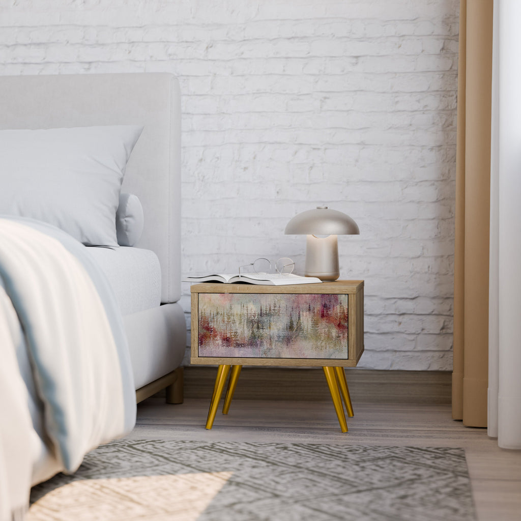 Table de chevet VEILED SUMMIT effet chêne