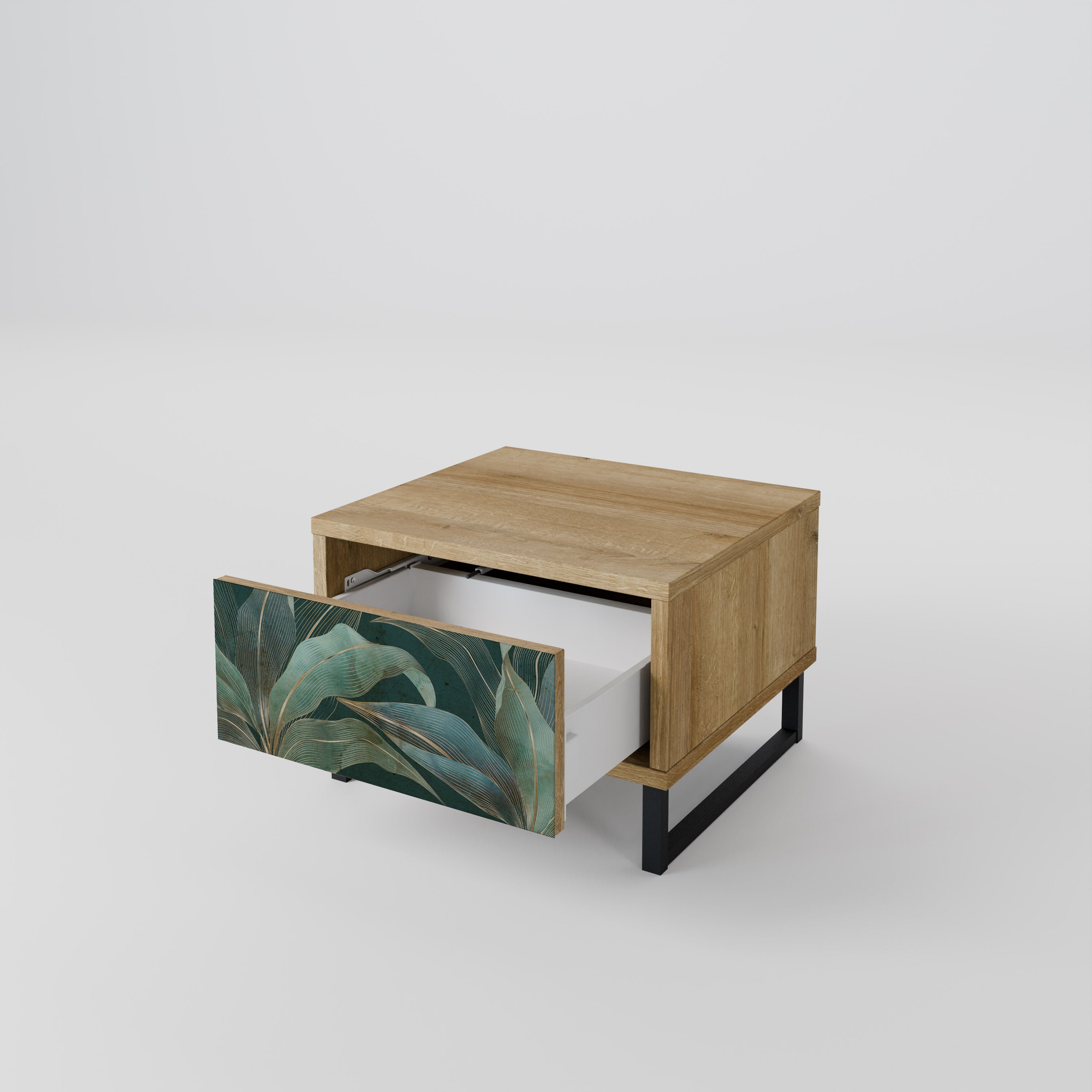 Table de chevet ROYAL GREEN effet chêne