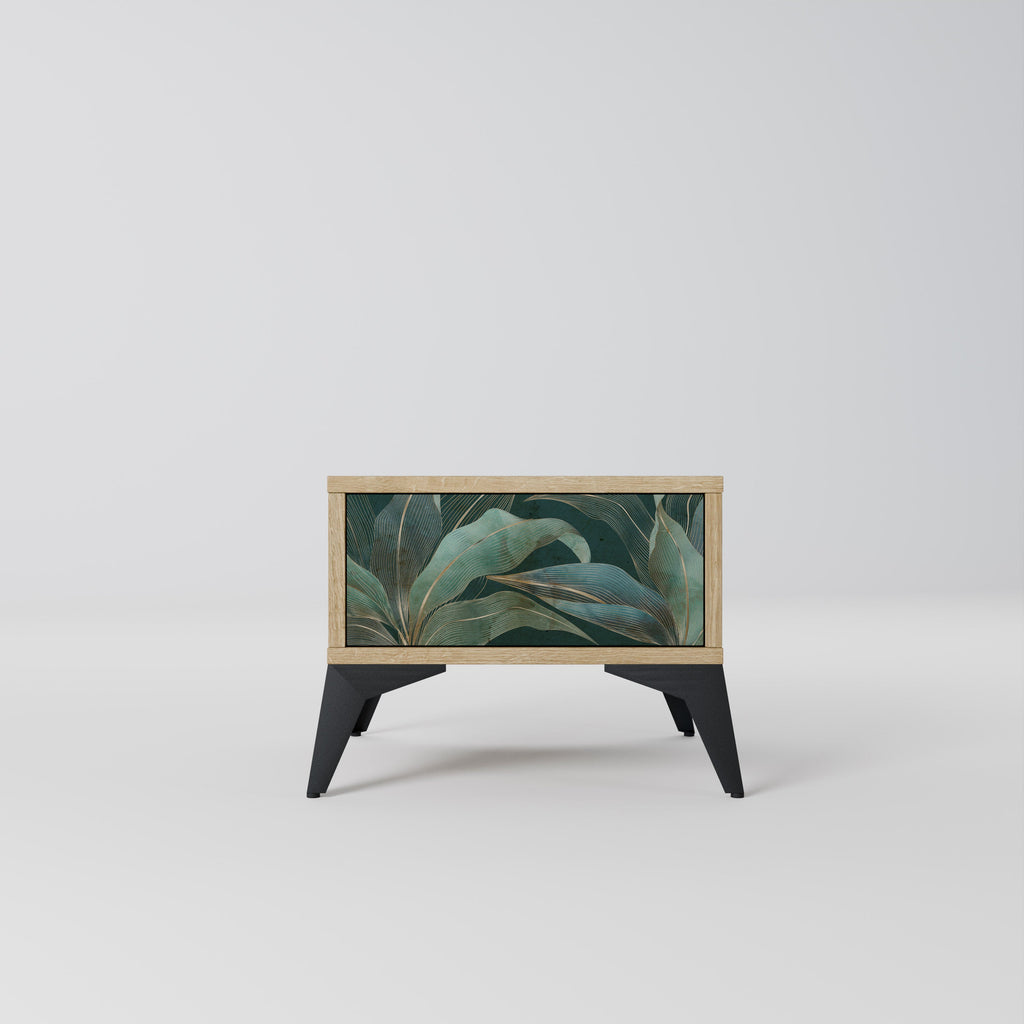 Table de chevet ROYAL GREEN effet chêne