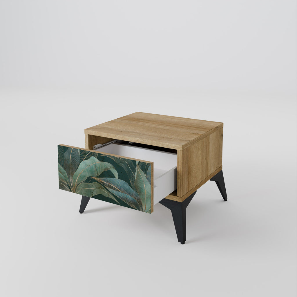 Table de chevet ROYAL GREEN effet chêne