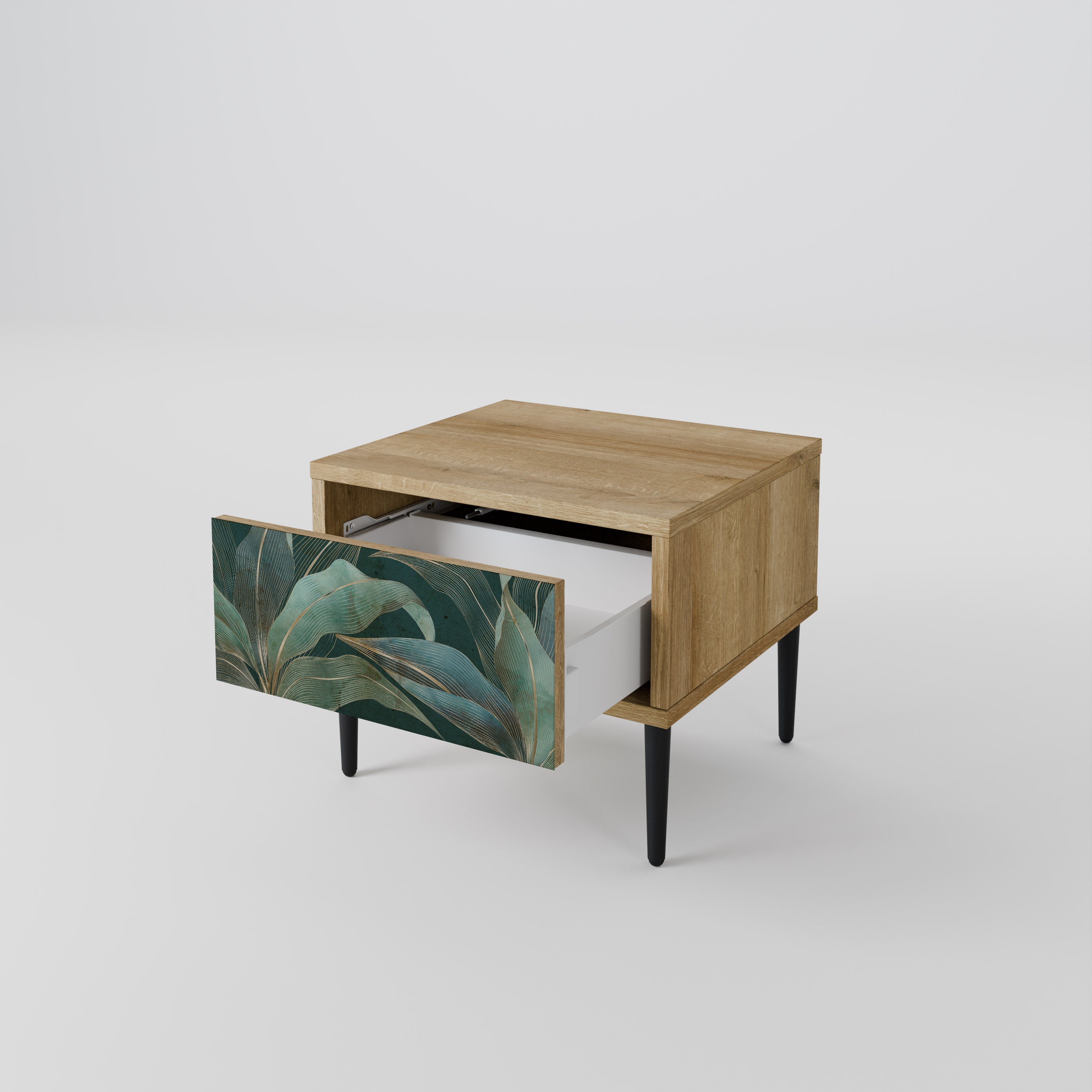 Table de chevet ROYAL GREEN effet chêne