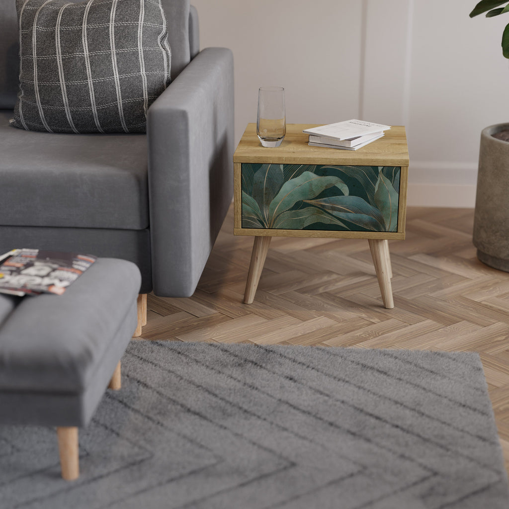 Table de chevet ROYAL GREEN effet chêne