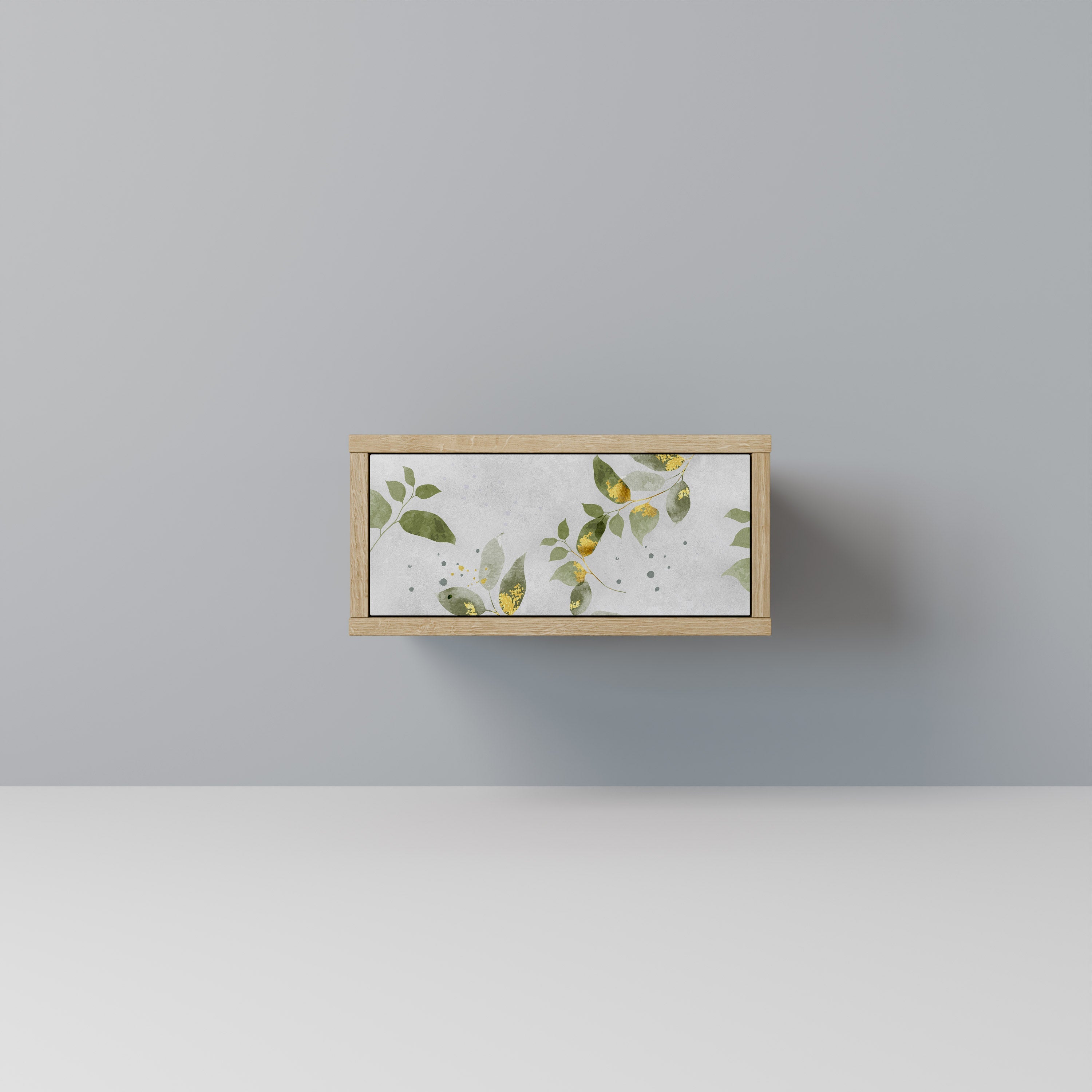 Table de chevet ELEGANT BOTANICS effet chêne