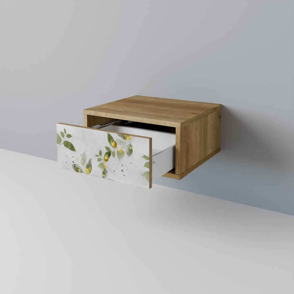 Table de chevet ELEGANT BOTANICS effet chêne