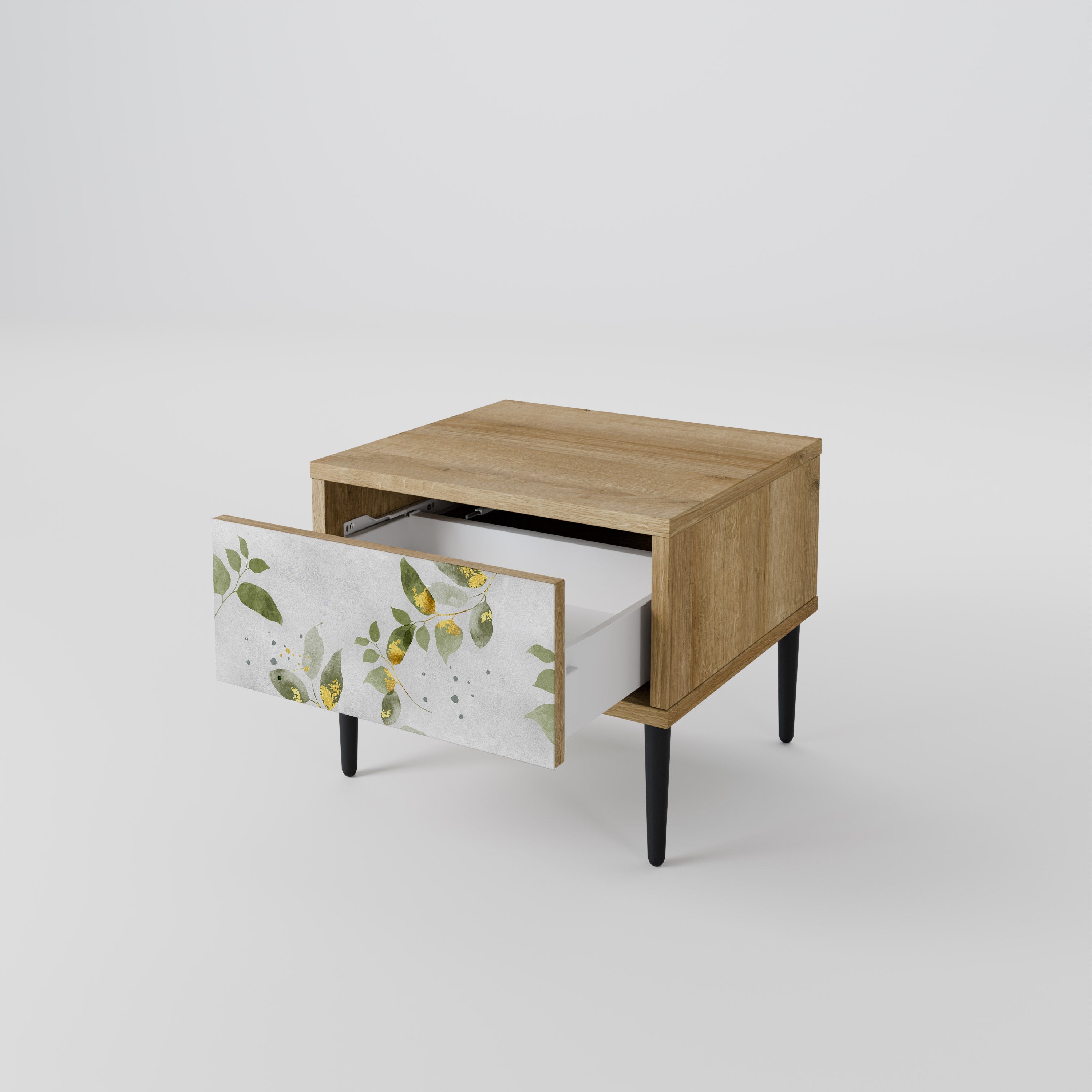 Table de chevet ELEGANT BOTANICS effet chêne