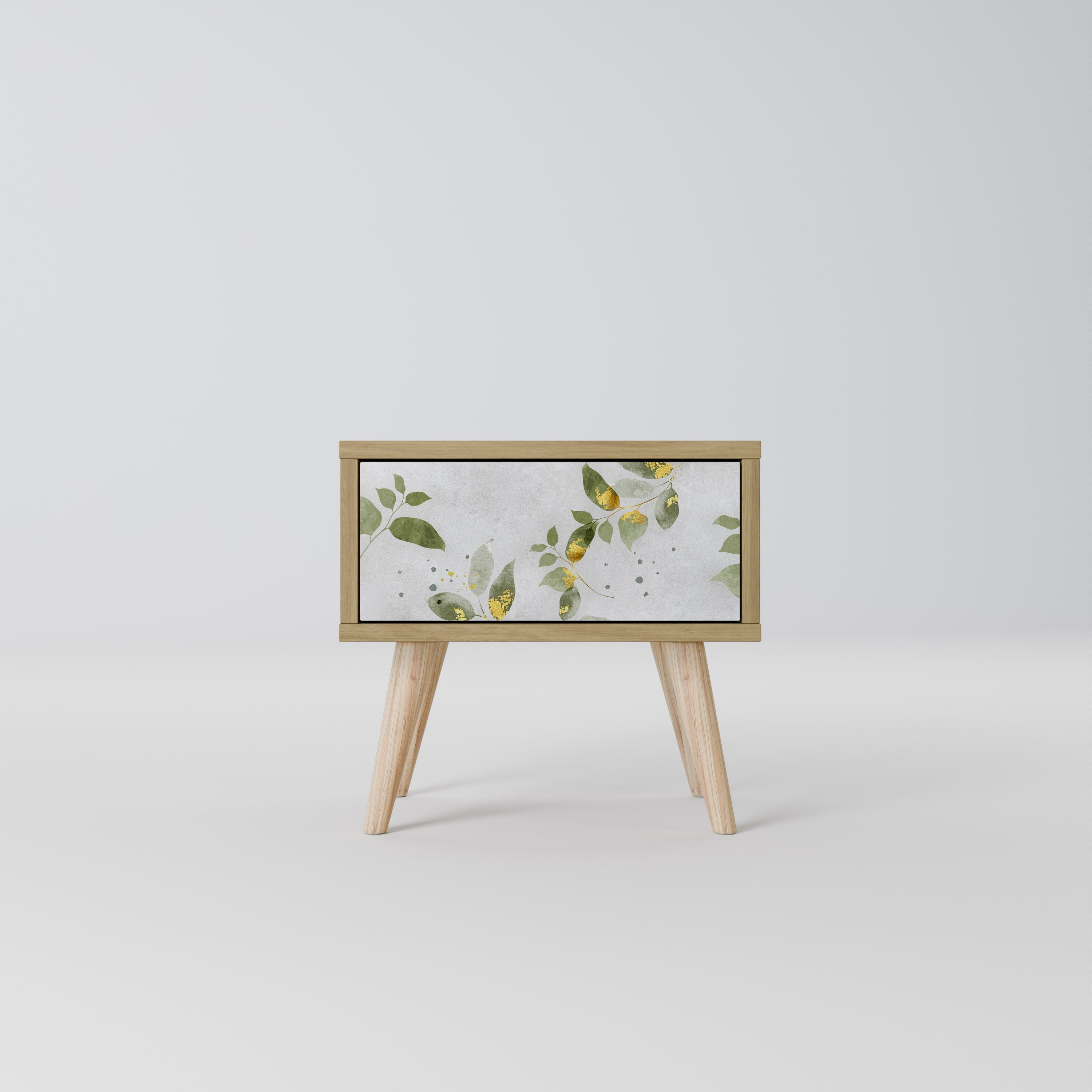 Table de chevet ELEGANT BOTANICS effet chêne