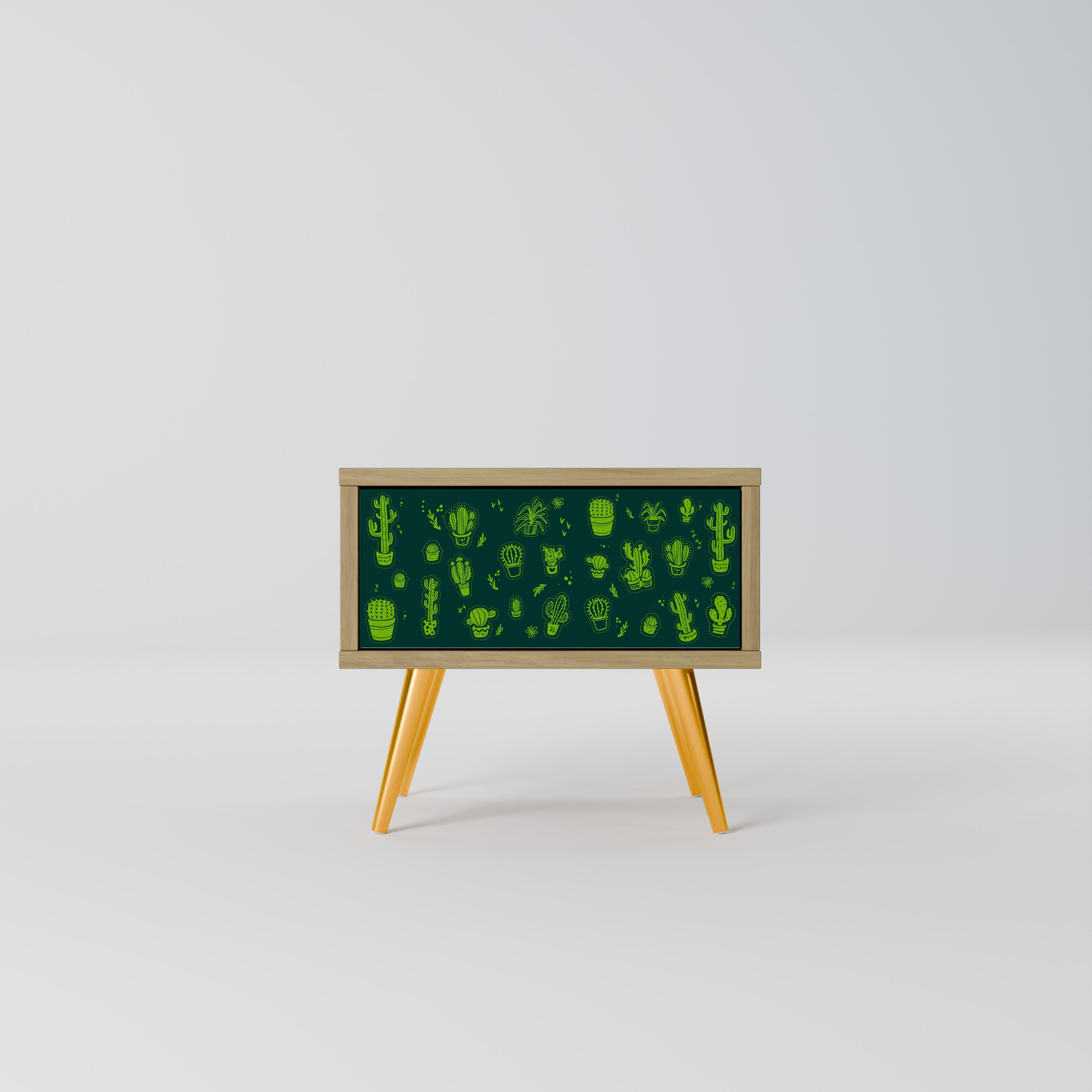 Table de chevet DESERT GREEN effet chêne