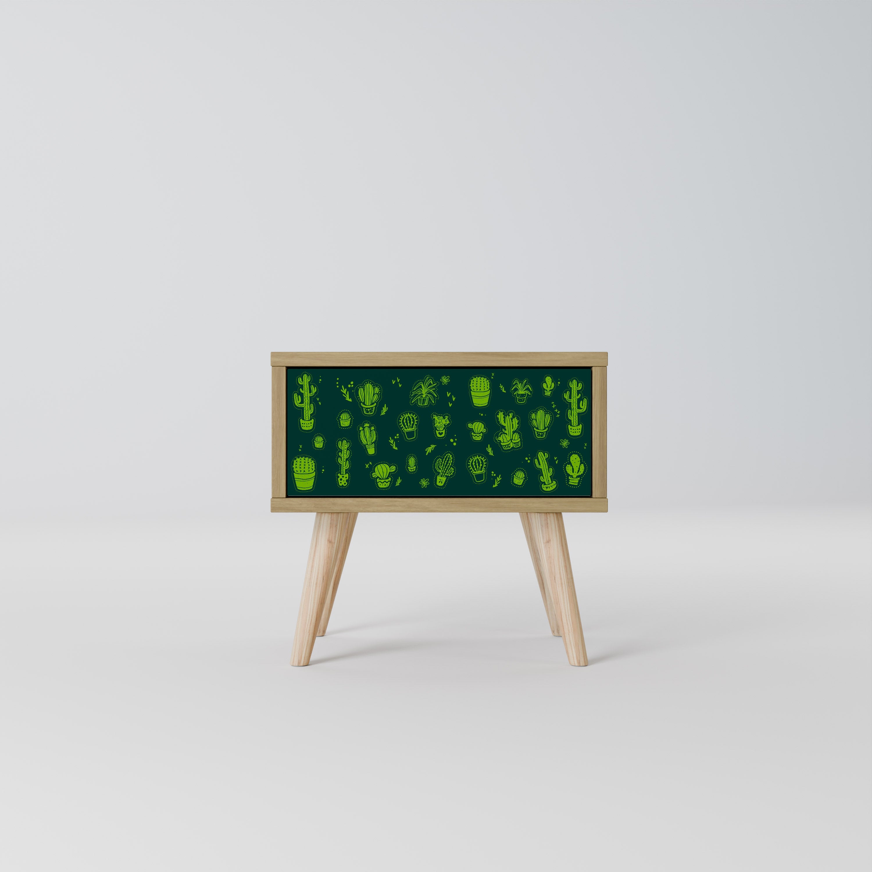 Table de chevet DESERT GREEN effet chêne