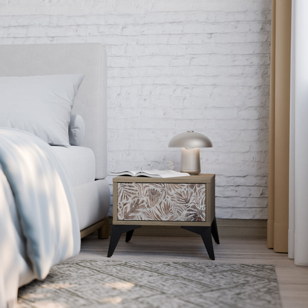 PASSING TIME Nightstand in Oak Effect