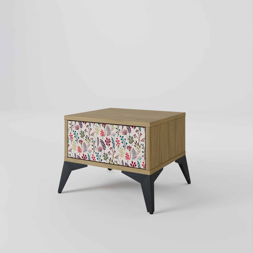 ARTICLES D'AUTOMNE Table de chevet effet chêne