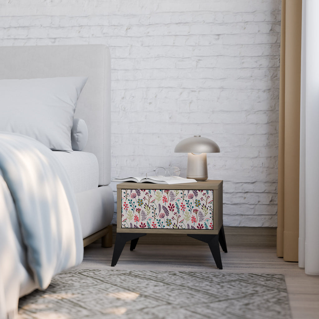 ARTICLES D'AUTOMNE Table de chevet effet chêne