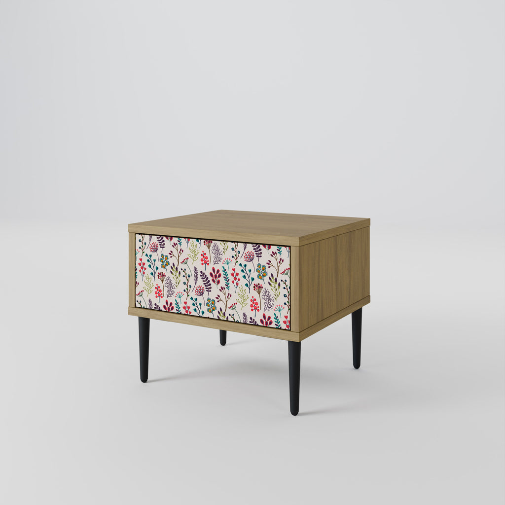 ARTICLES D'AUTOMNE Table de chevet effet chêne