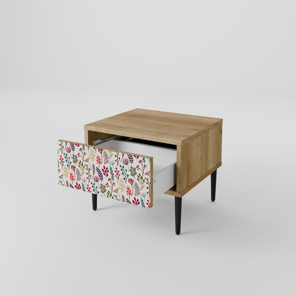 ARTICLES D'AUTOMNE Table de chevet effet chêne