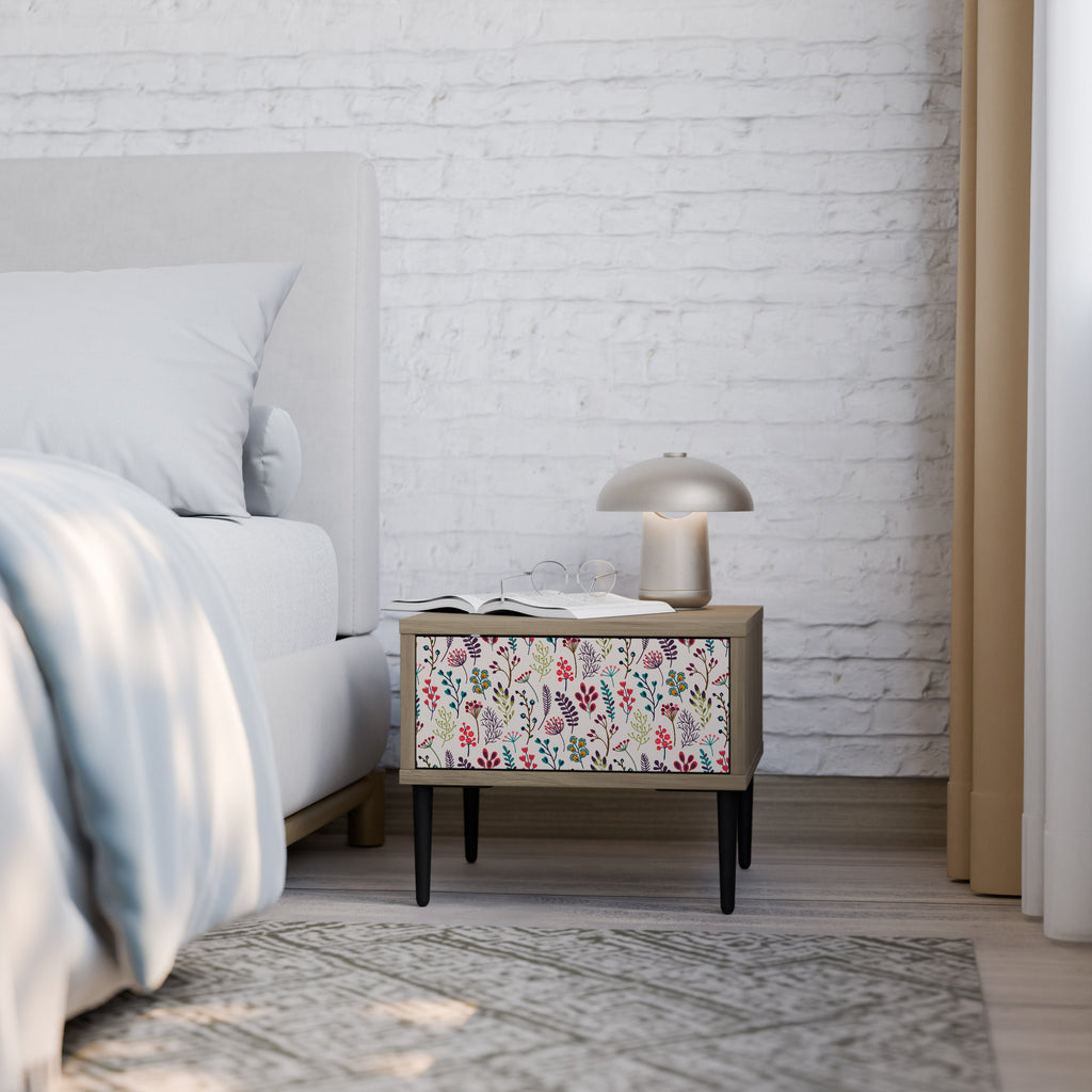 ARTICLES D'AUTOMNE Table de chevet effet chêne