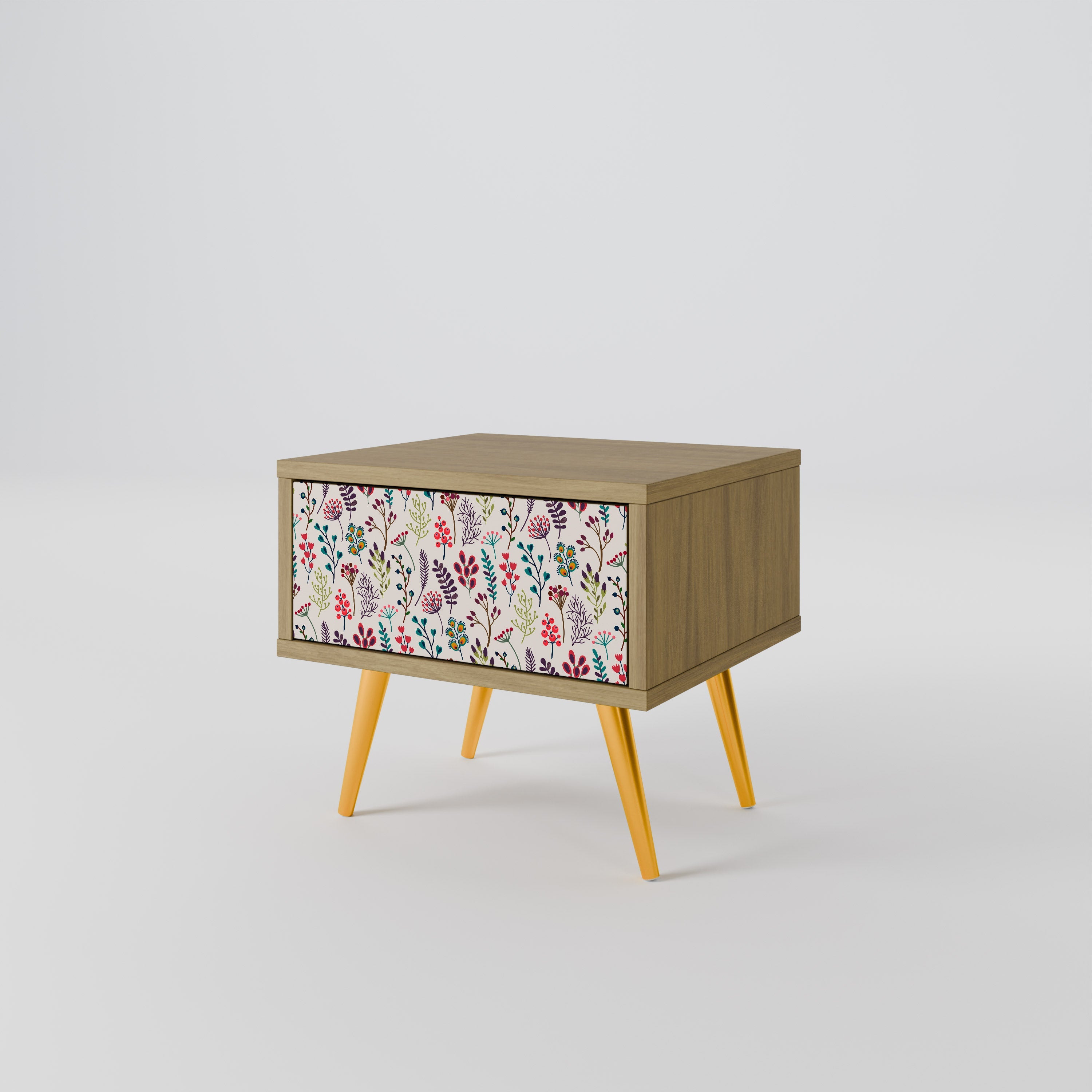 ARTICLES D'AUTOMNE Table de chevet effet chêne