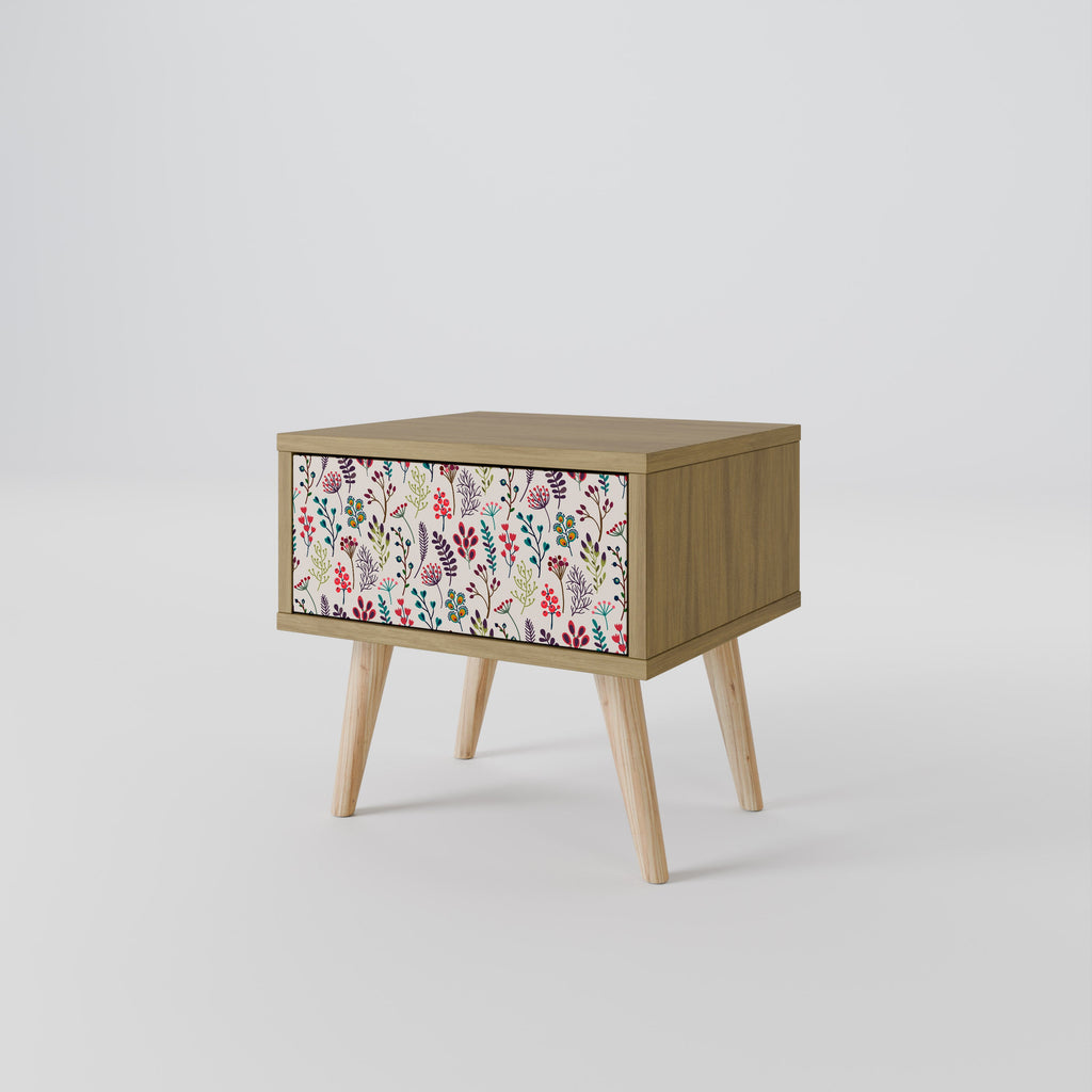 ARTICLES D'AUTOMNE Table de chevet effet chêne