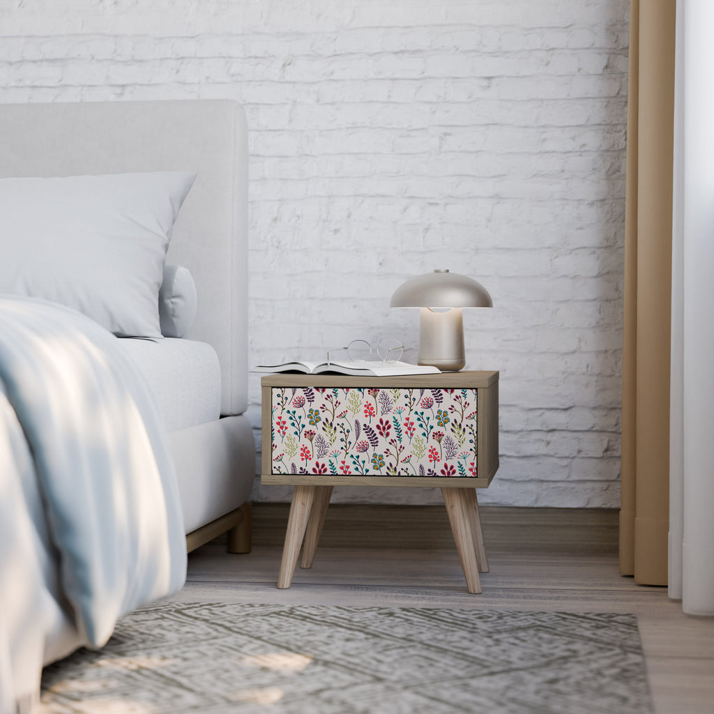 ARTICLES D'AUTOMNE Table de chevet effet chêne