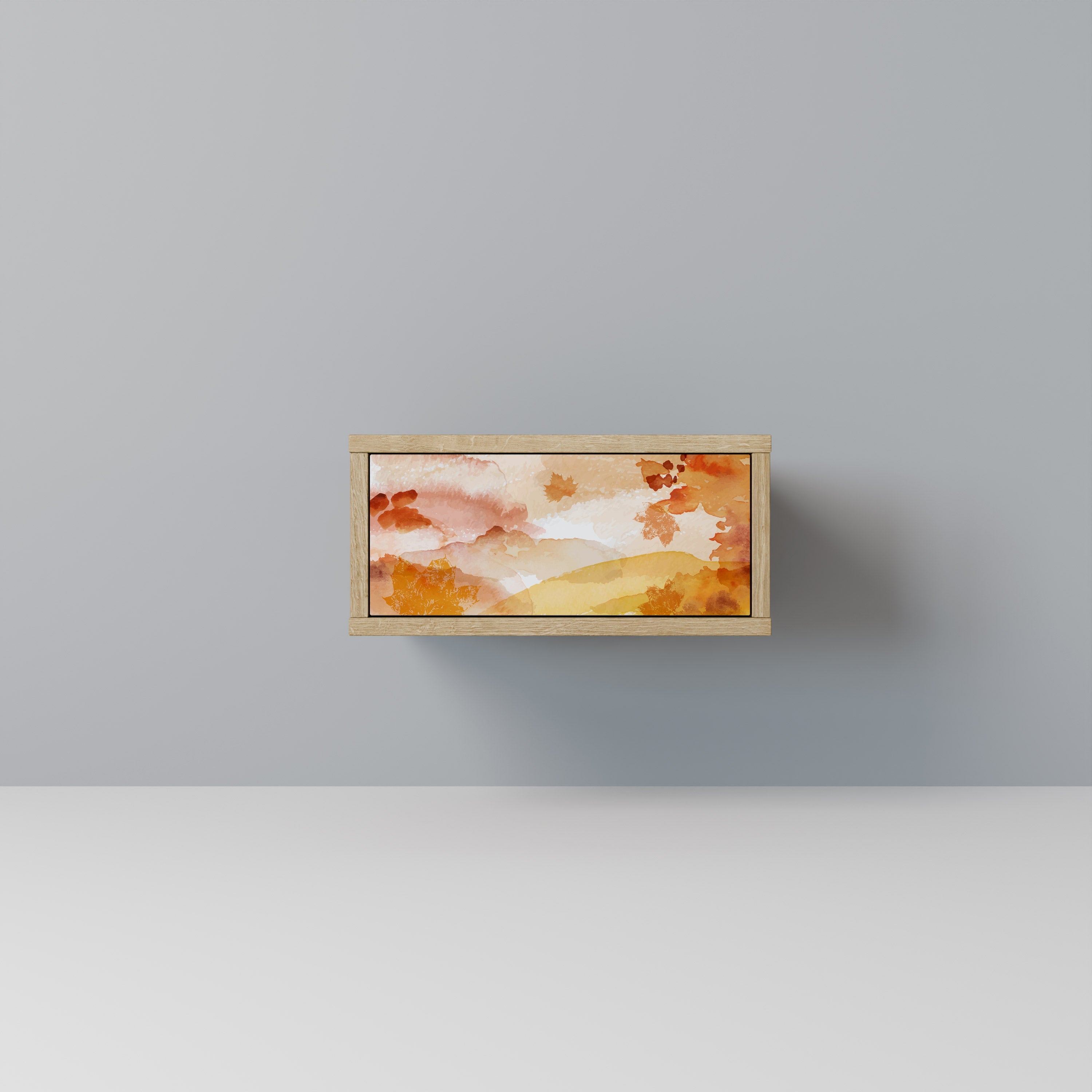 Table de chevet TRACES OF AUTUMN effet chêne