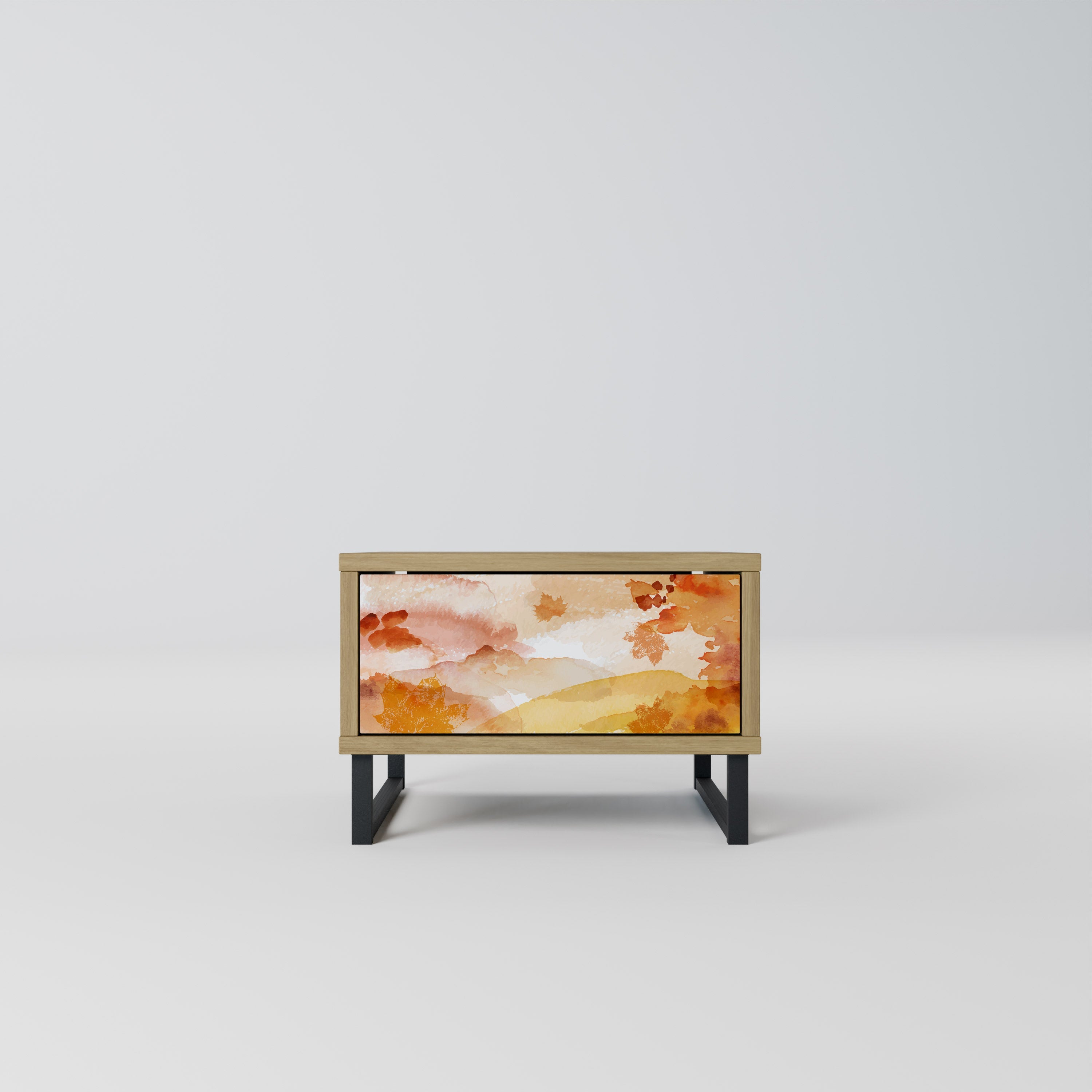 Table de chevet TRACES OF AUTUMN effet chêne