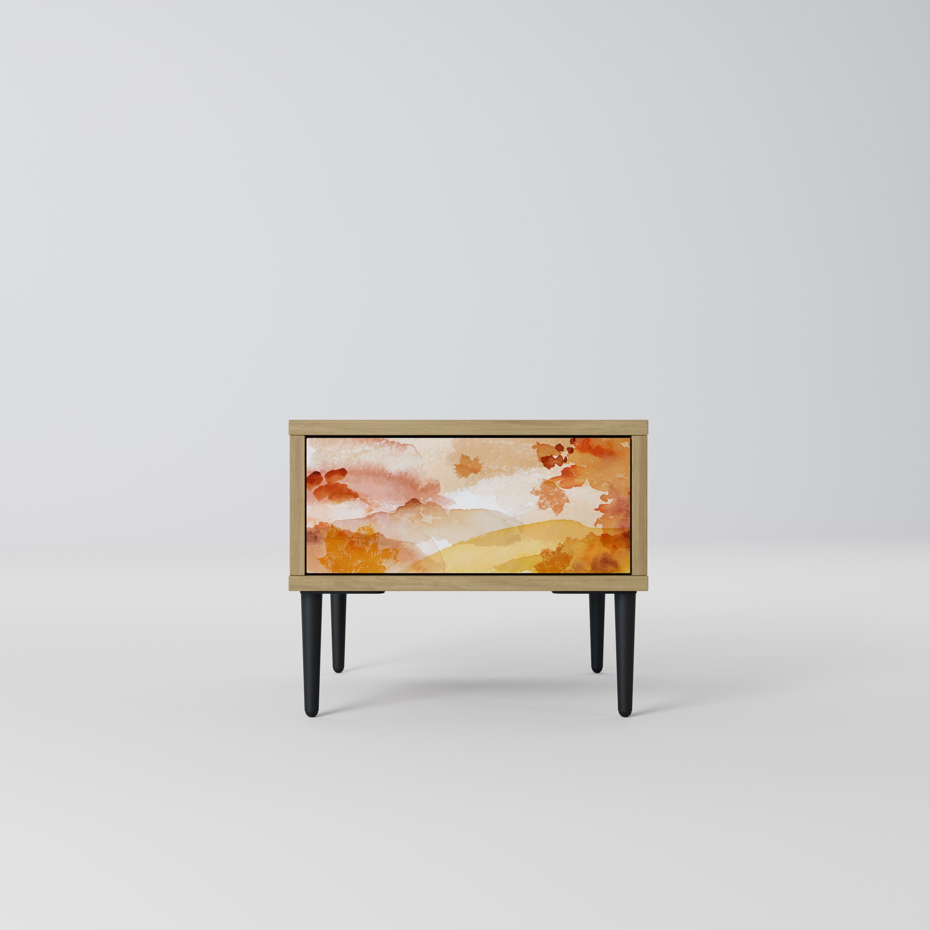 Table de chevet TRACES OF AUTUMN effet chêne